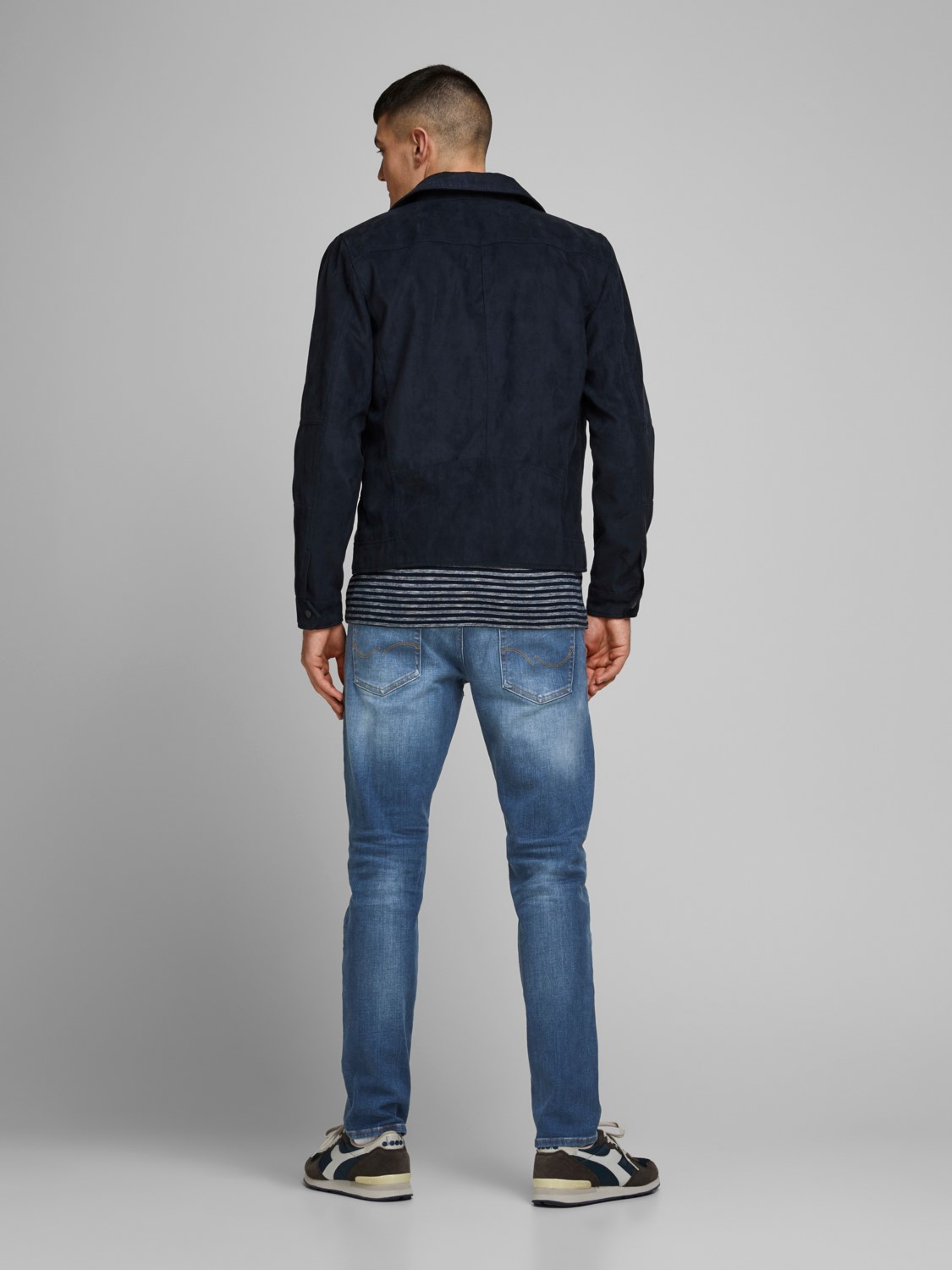 JACK & JONES Mike Original Jos regular fit, heren jeans, denimblauw