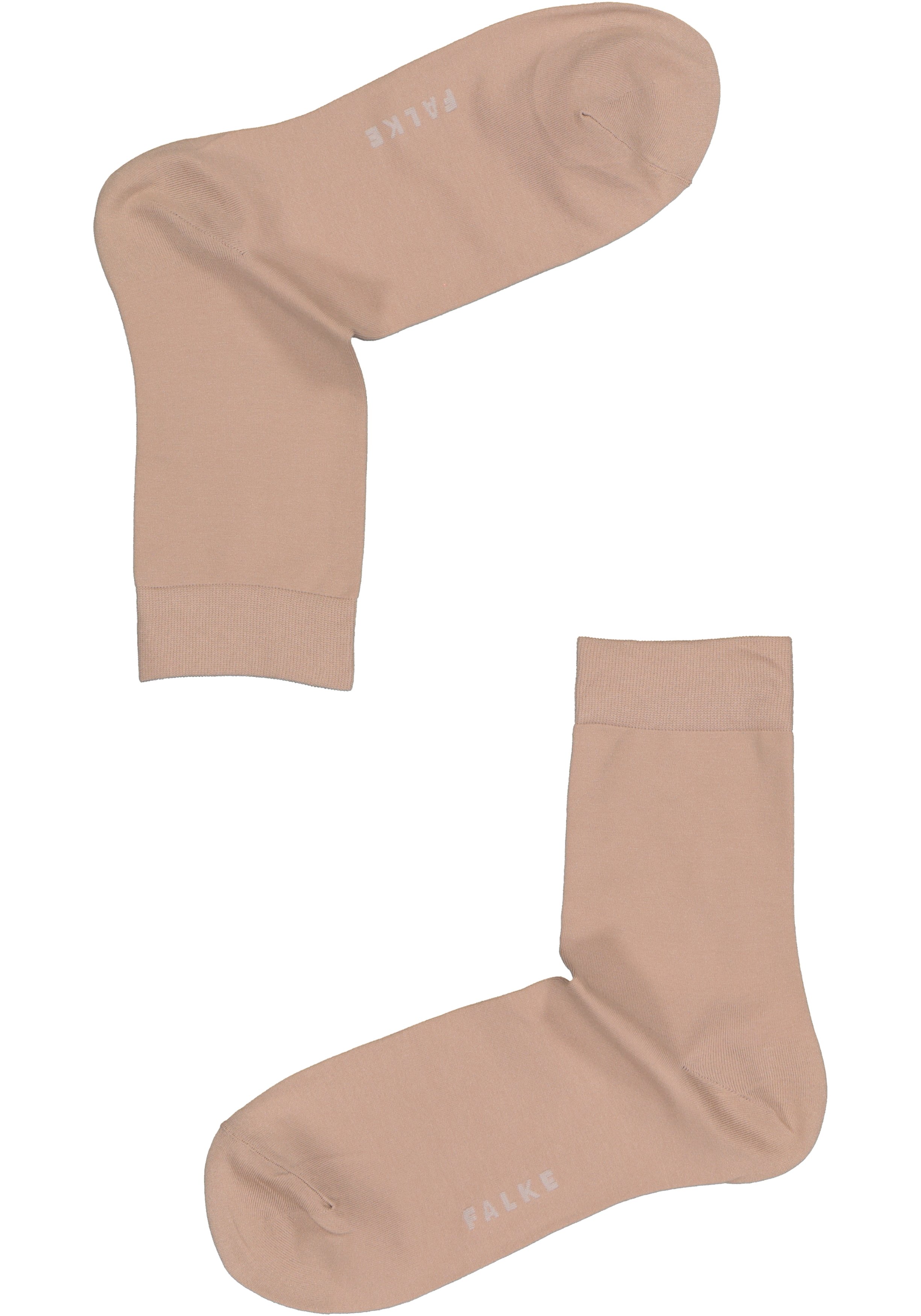 FALKE Cotton Touch damessokken, katoen, heel licht roze (ginger)