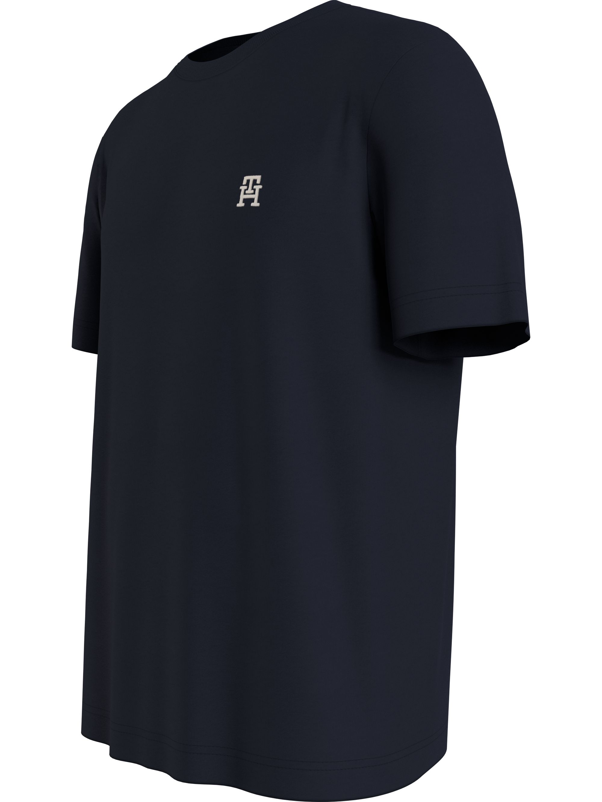 Tommy Hilfiger Monogram Tee, heren T-shirt korte mouw O-hals, donkerblauw