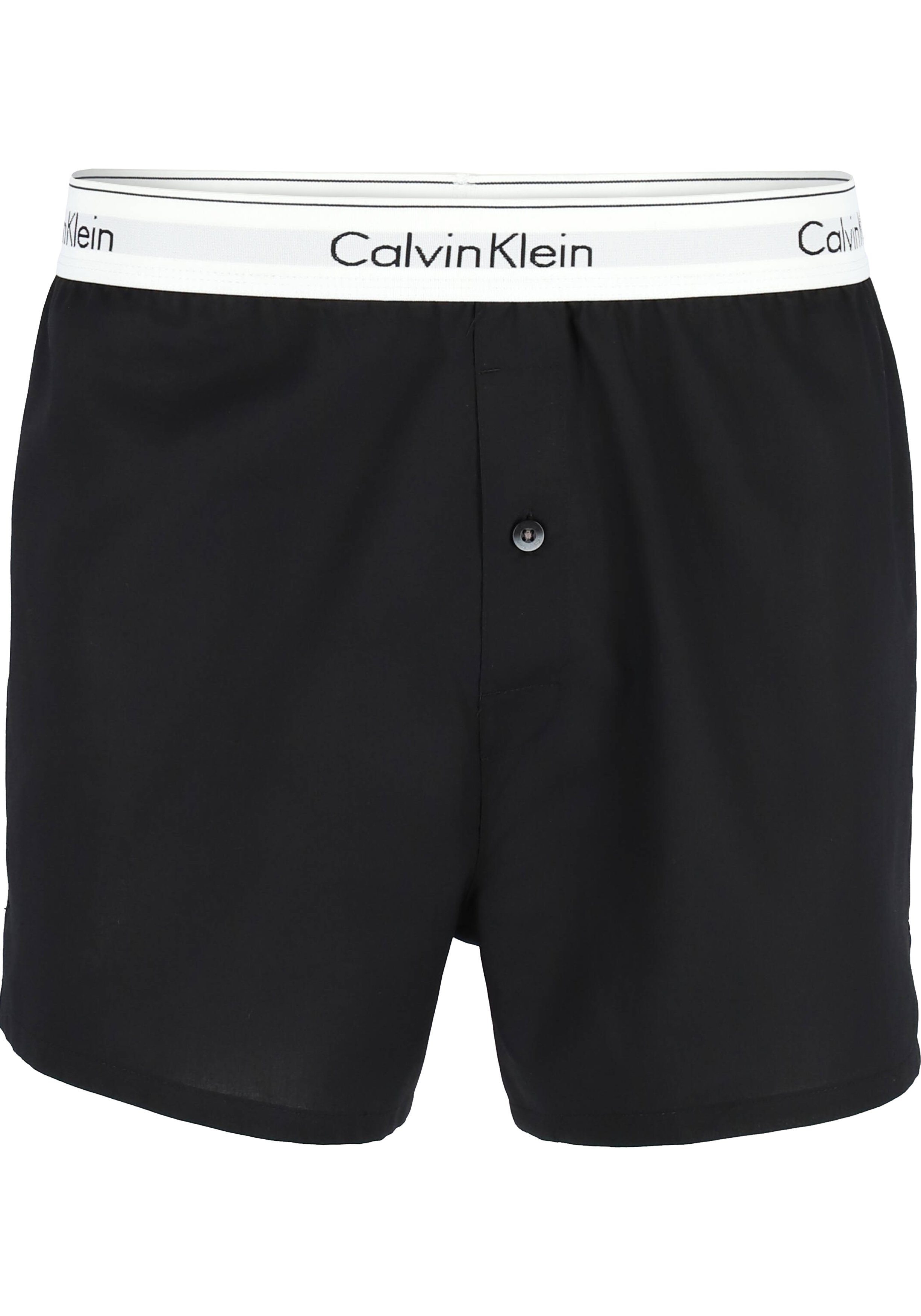 Calvin Klein Modern Cotton Slim Fit Boxer (2-pack), wijde boxers katoen, zwart