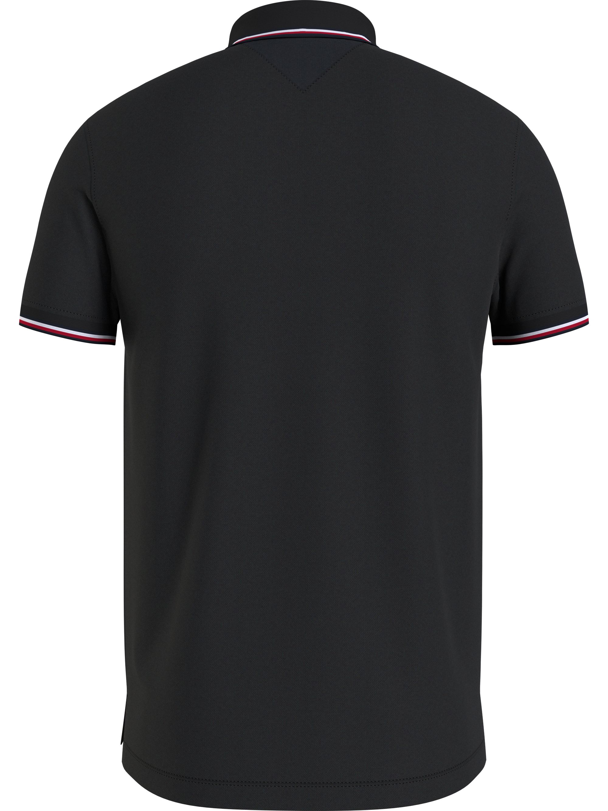 Tommy Hilfiger 1985 Rwb Tipped Slim Polo, heren poloshirt, zwart