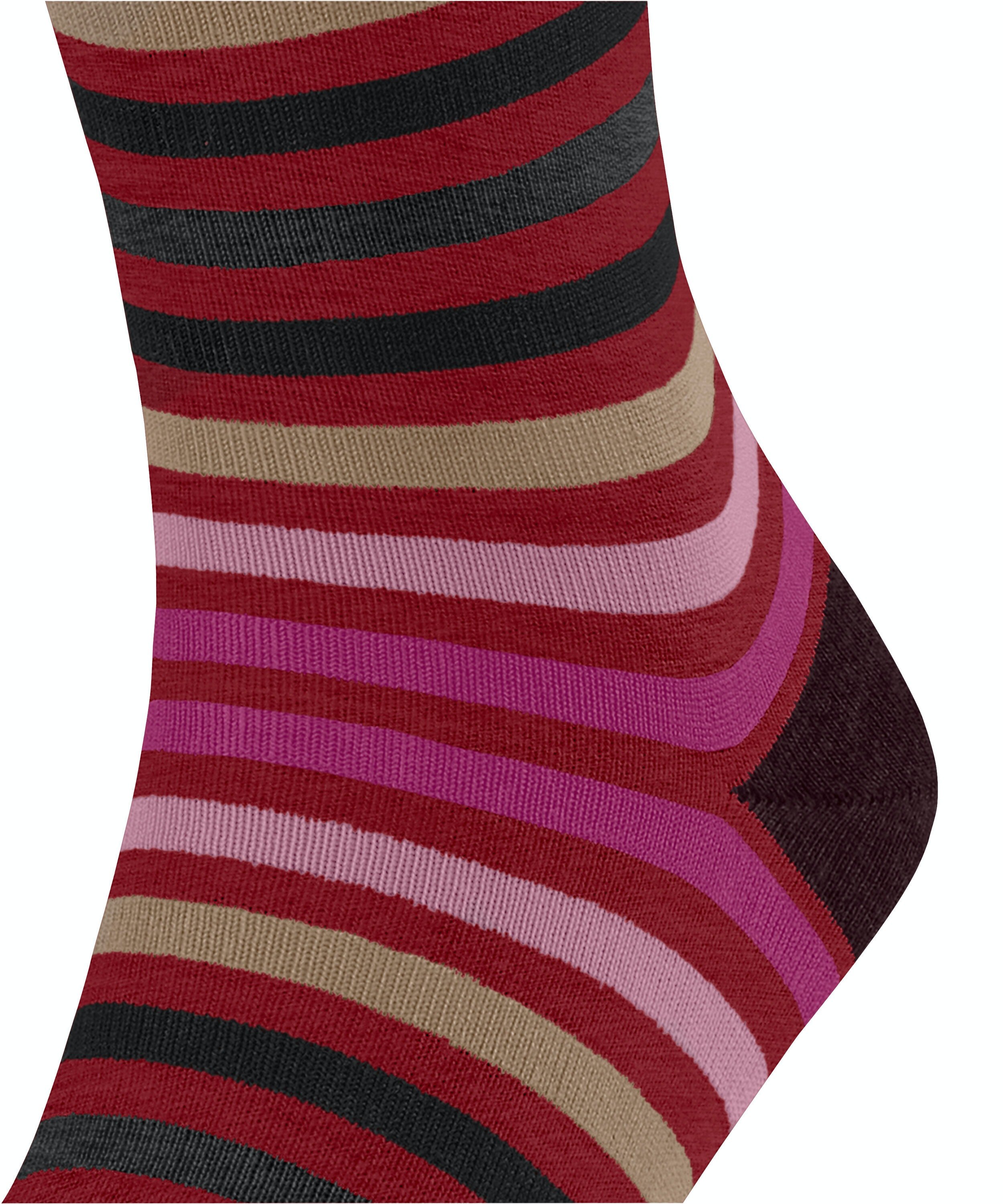 FALKE Tinted Stripe herensokken, rood (ingle)