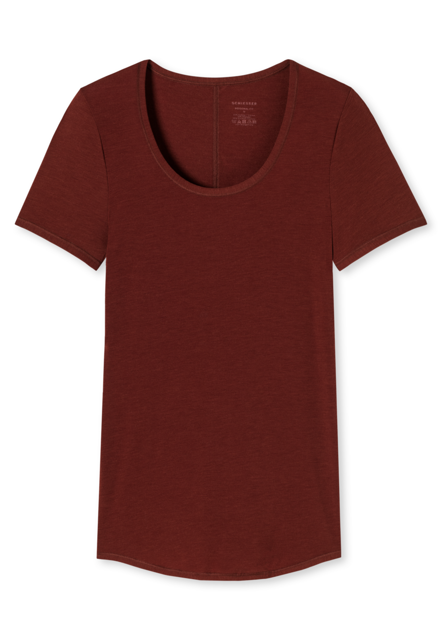 SCHIESSER Personal Fit T-shirt (1-pack), dames shirt kort terracotta