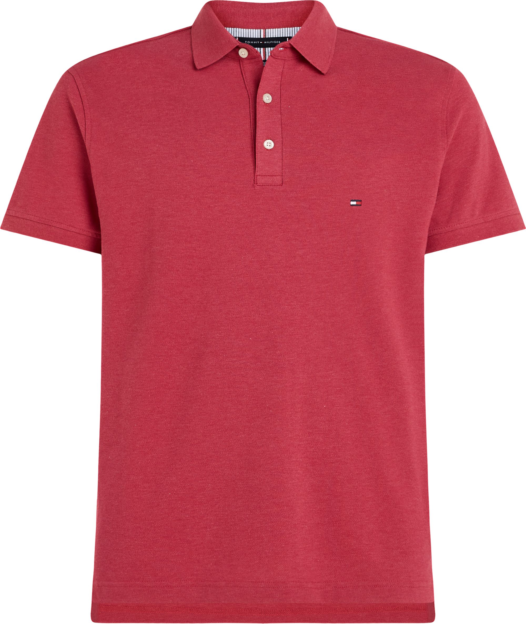 Tommy Hilfiger 1985 Slim Polo, heren poloshirt, roze melange