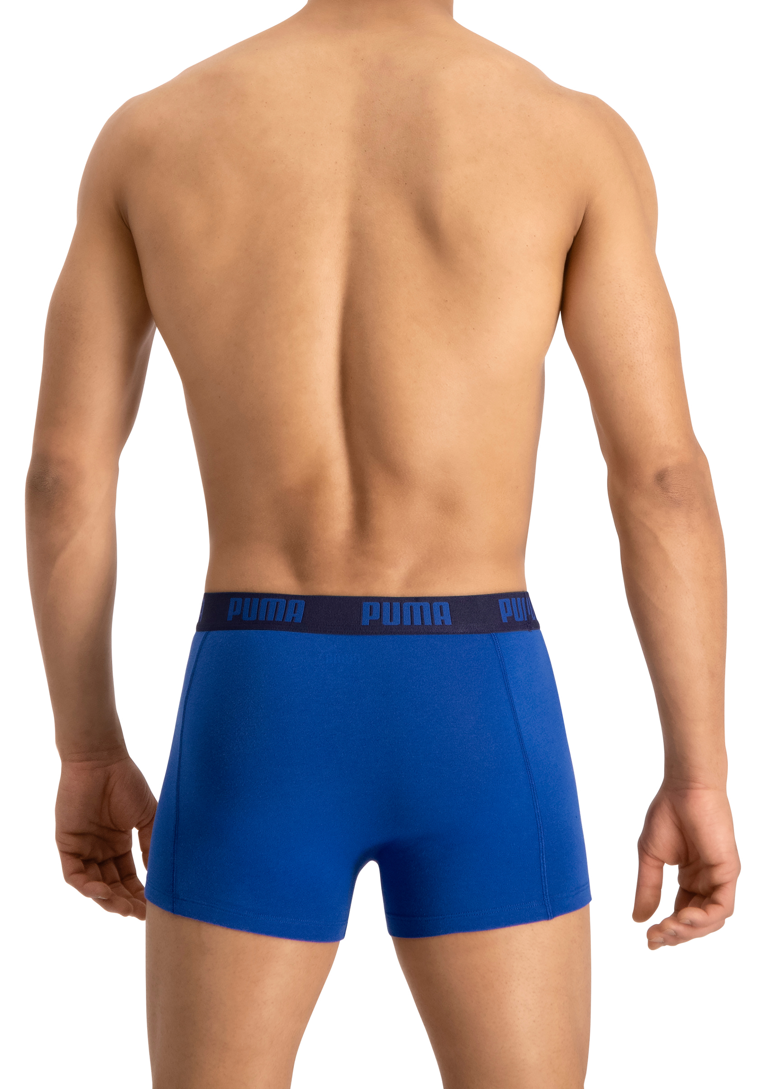 Puma Basic Boxer heren (2-pack), licht- en donkerblauw