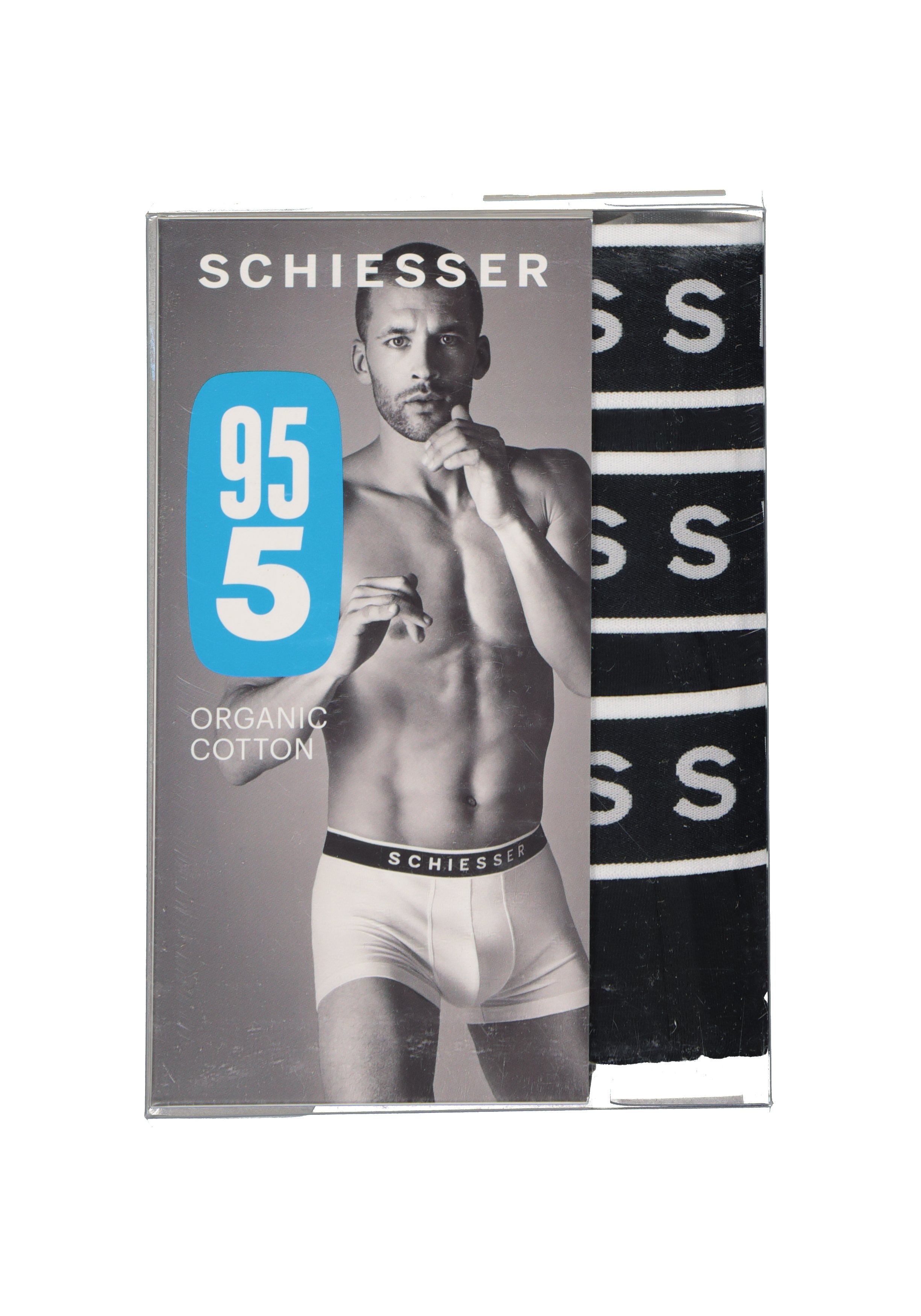 SCHIESSER 95/5 shorts (3-pack), zwart