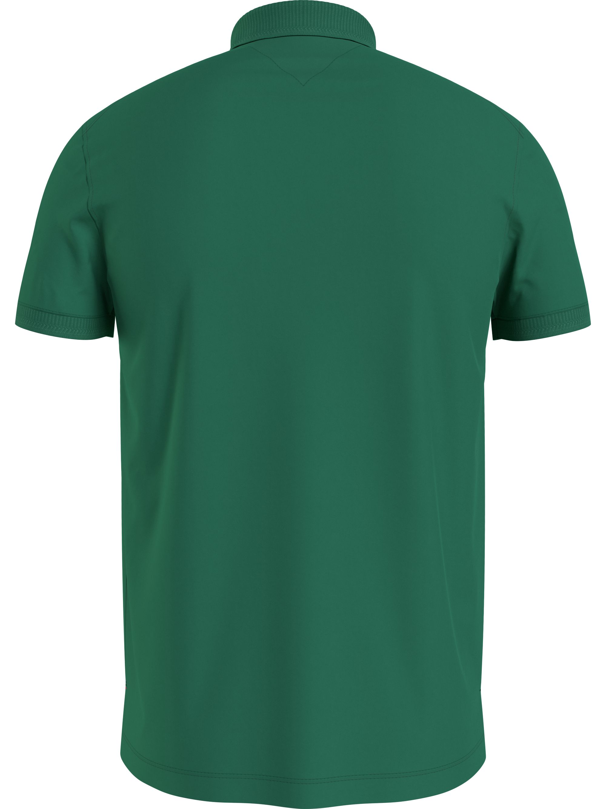 Tommy Hilfiger Dc Interlock Zip Slim Polo, heren poloshirt, groen