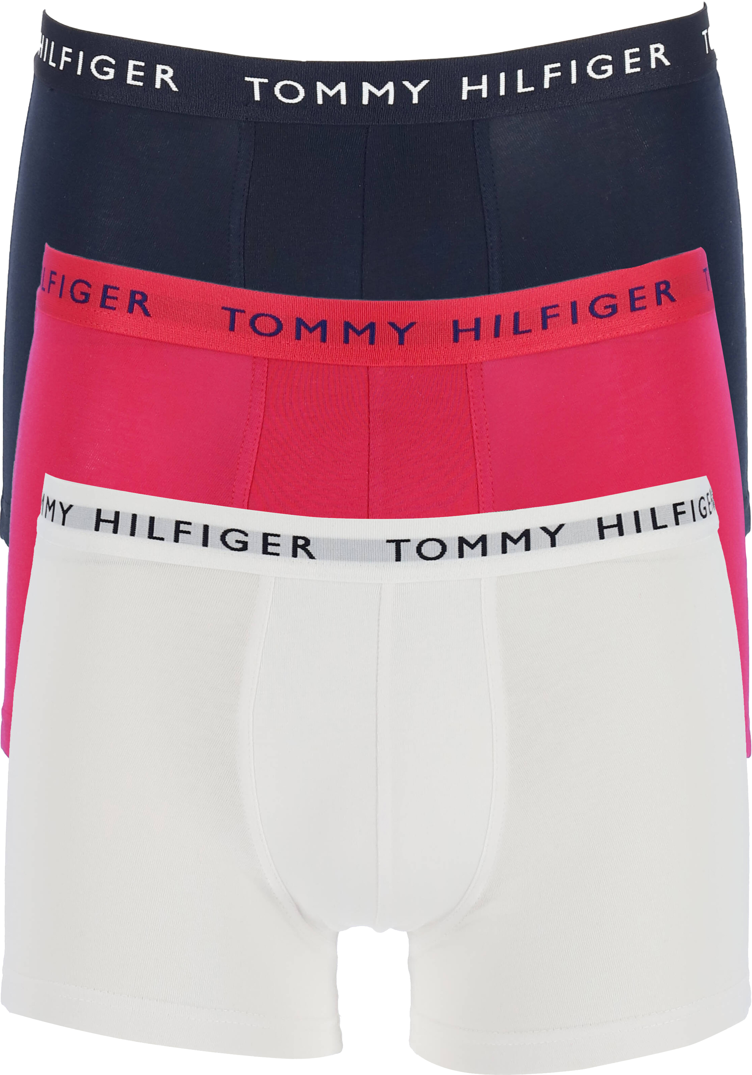 Tommy Hilfiger Recycled Essentials trunks (3-pack), wit, blauw en rood