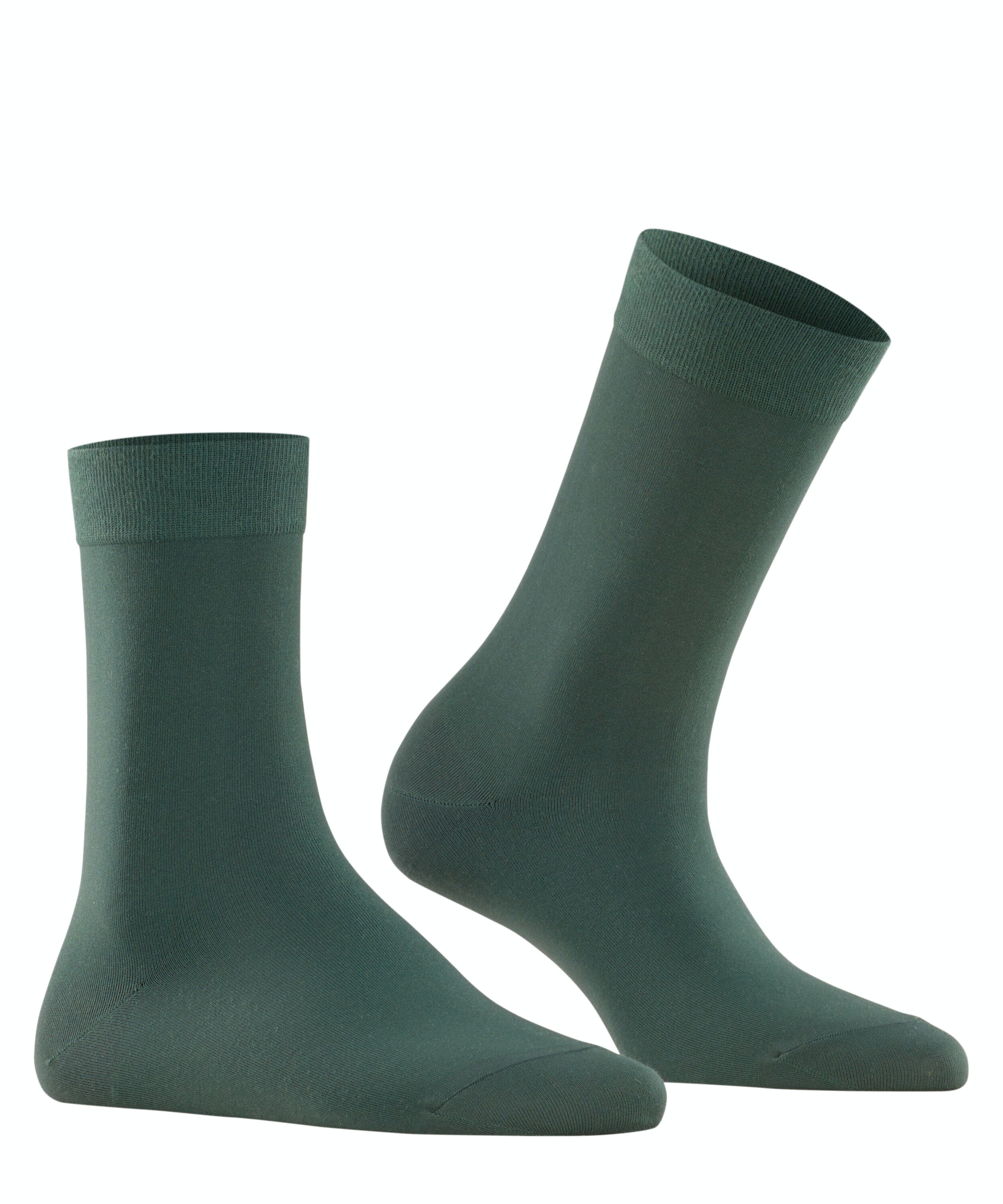 FALKE Cotton Touch damessokken, groen (hunter green)