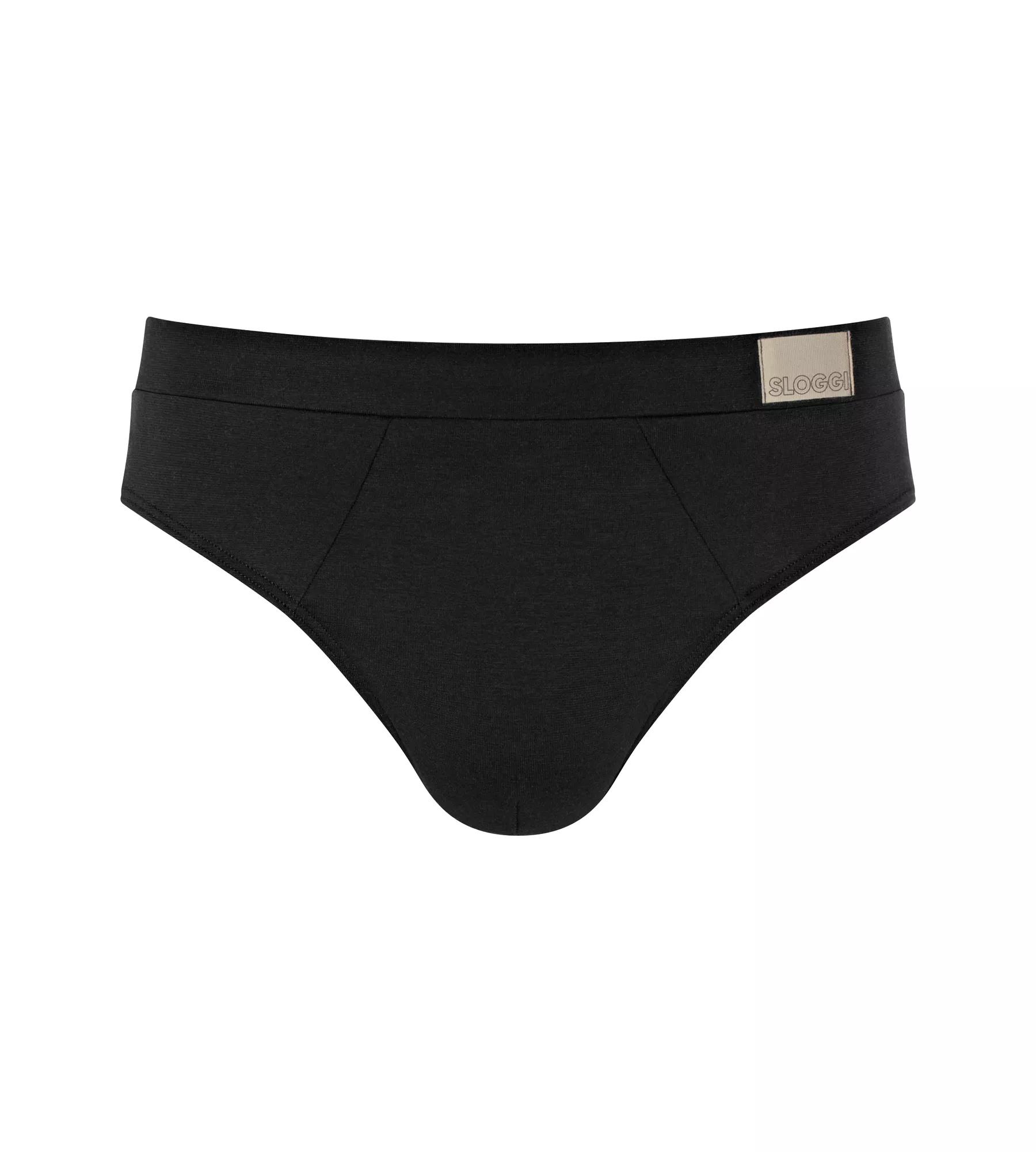 Sloggi Men GO Natural Brief, heren slip met smalle zijkanten (2-pack), zwart