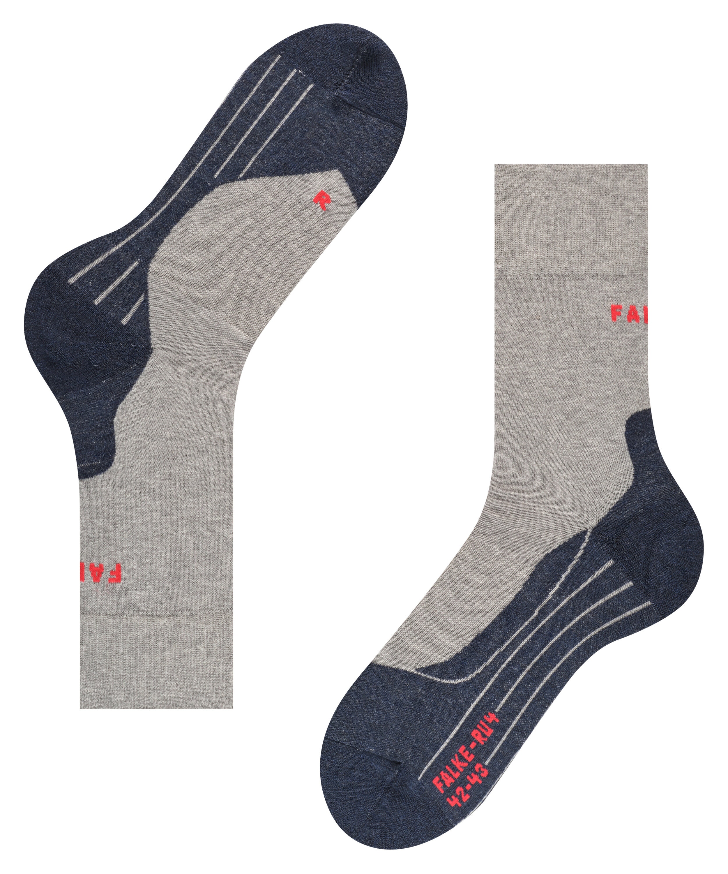 FALKE RU4 Endurance heren running sokken, grijs (lightgrey)