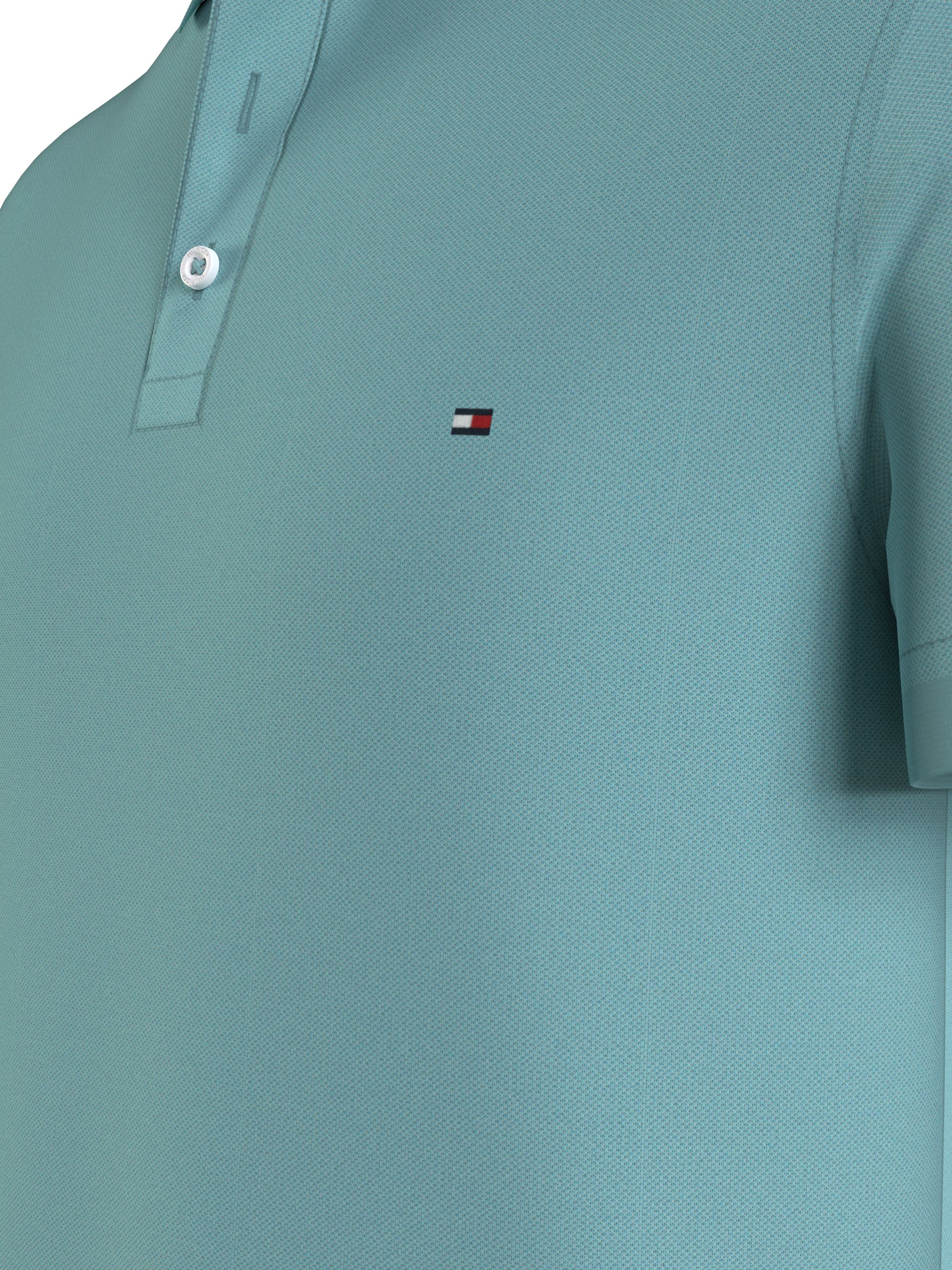 Tommy Hilfiger 1985 Slim Polo, heren poloshirt, licht aqua