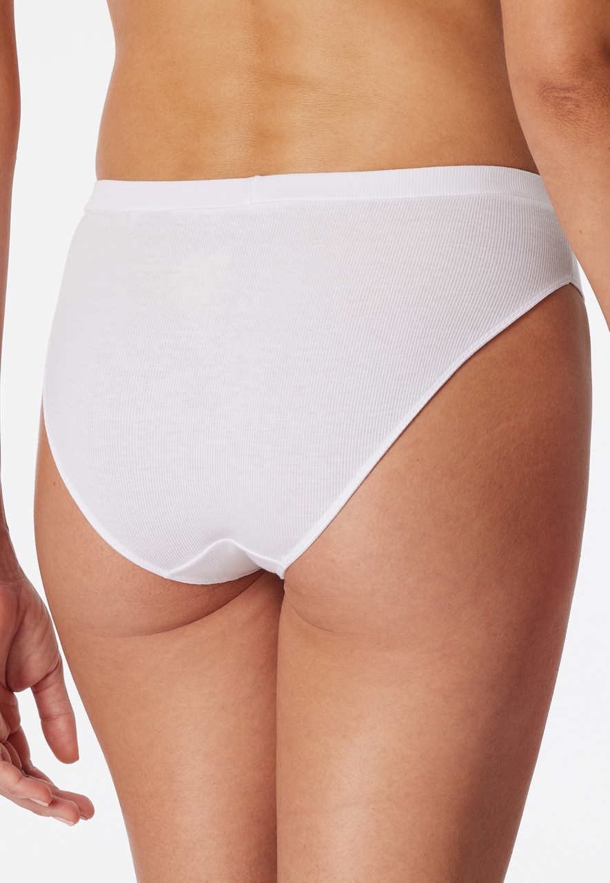 SCHIESSER Pure Rib slip (1-pack), dames rioslip dubbelrib biologisch katoen zwart