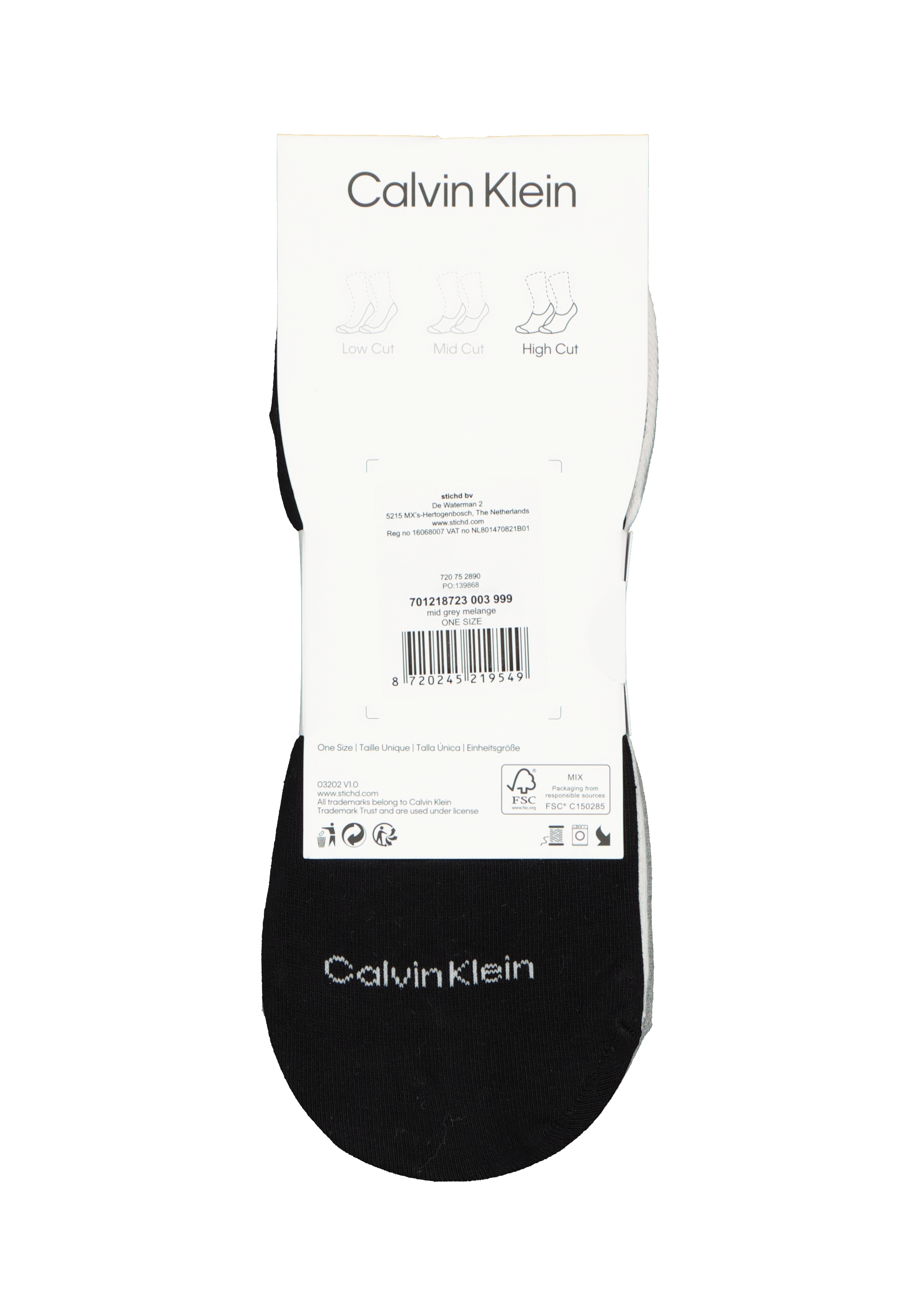 Calvin Klein herensokken Albert (3-pack), onzichtbare sokken, grijs, wit en zwart