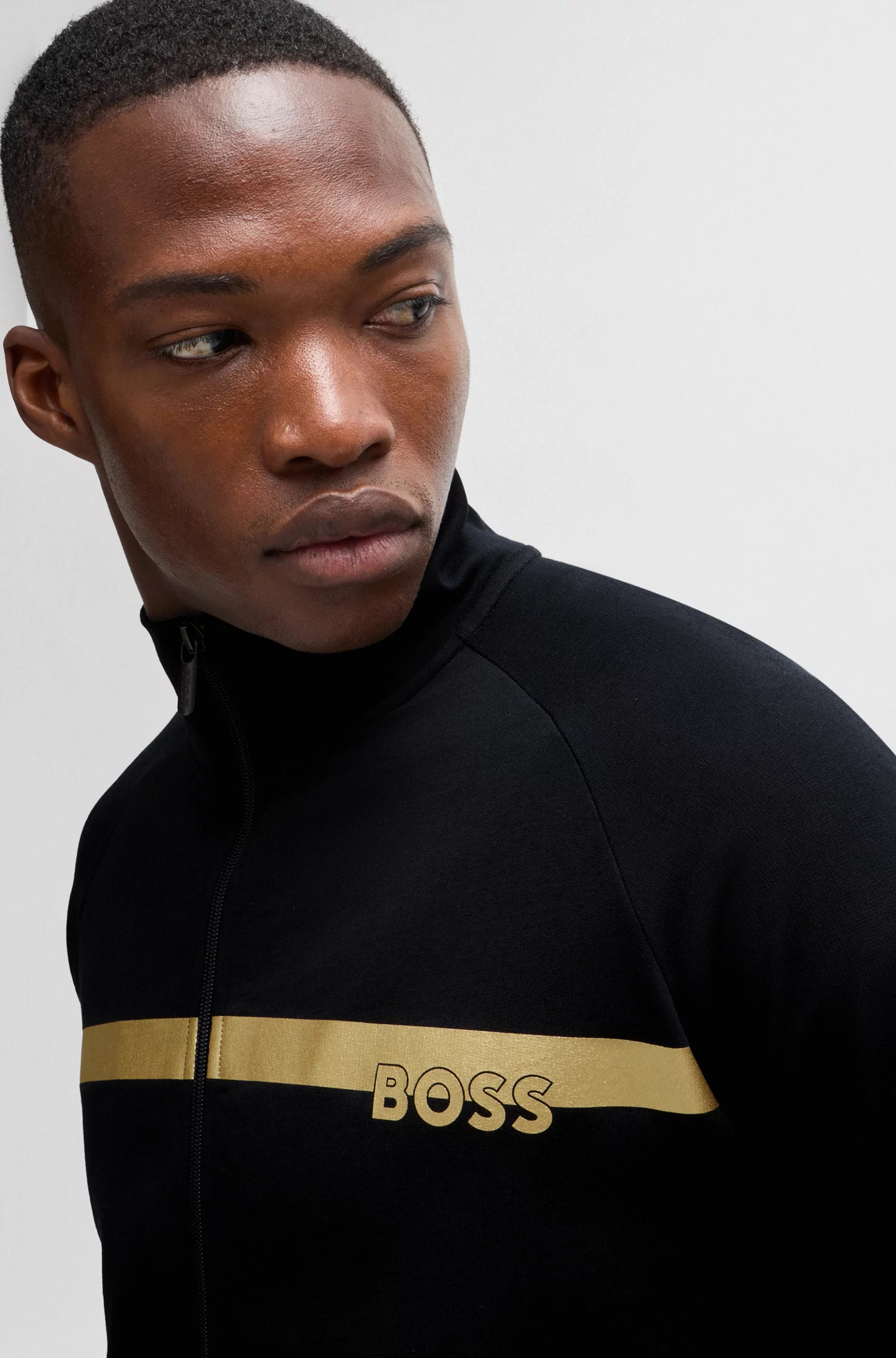 BOSS Authentic Jacket, heren lounge vest, zwart