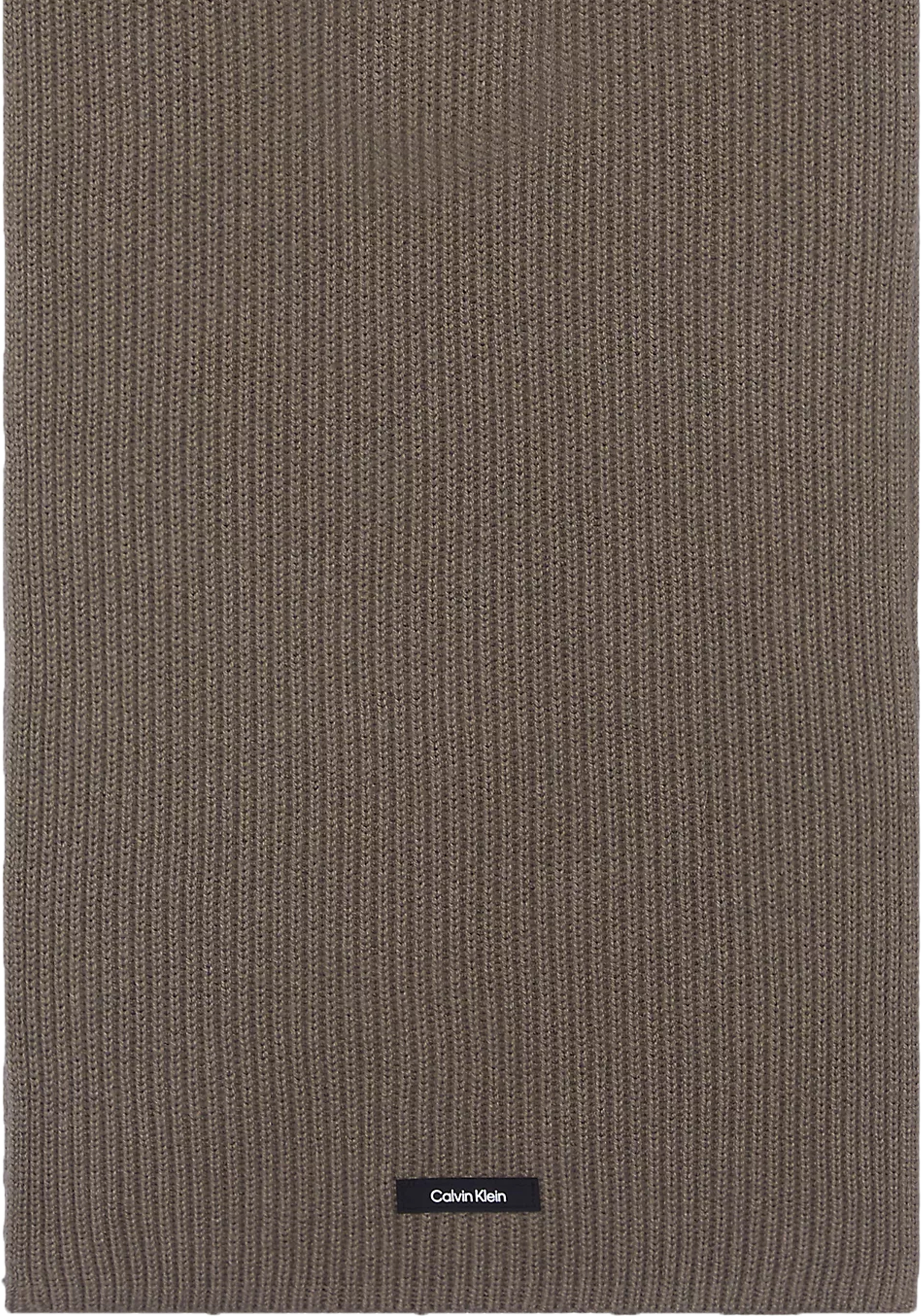 Calvin Klein sjaal, classic cotton rib scarf, beige