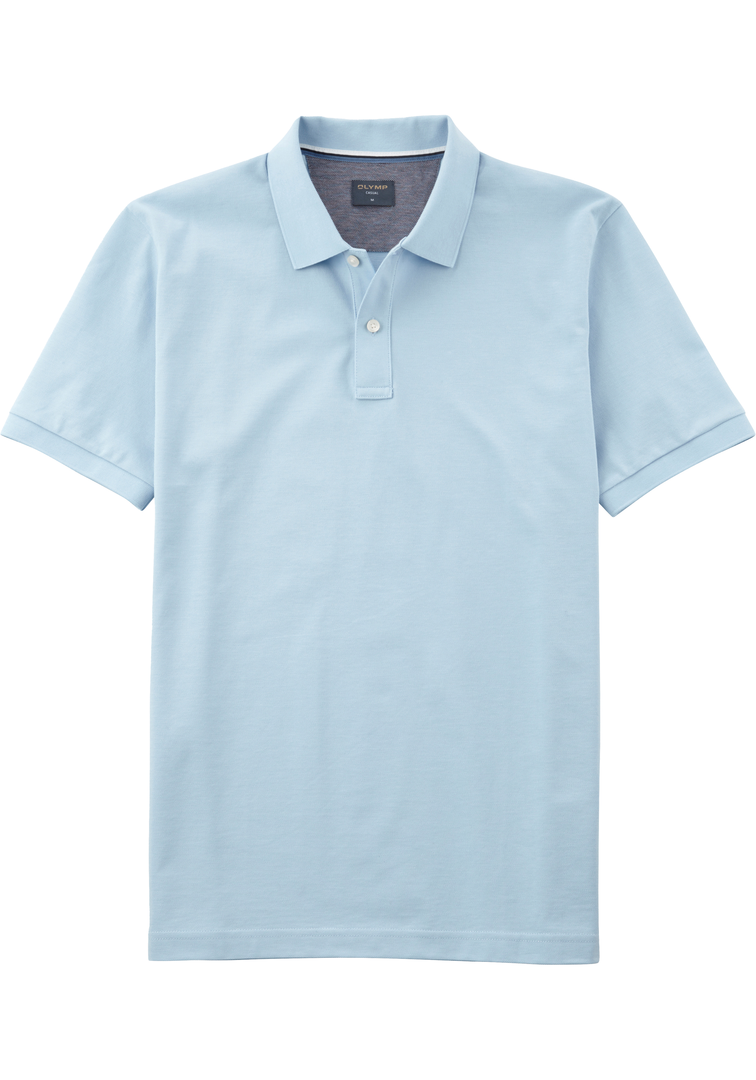 OLYMP Polo Casual, modern fit polo, lichtblauw