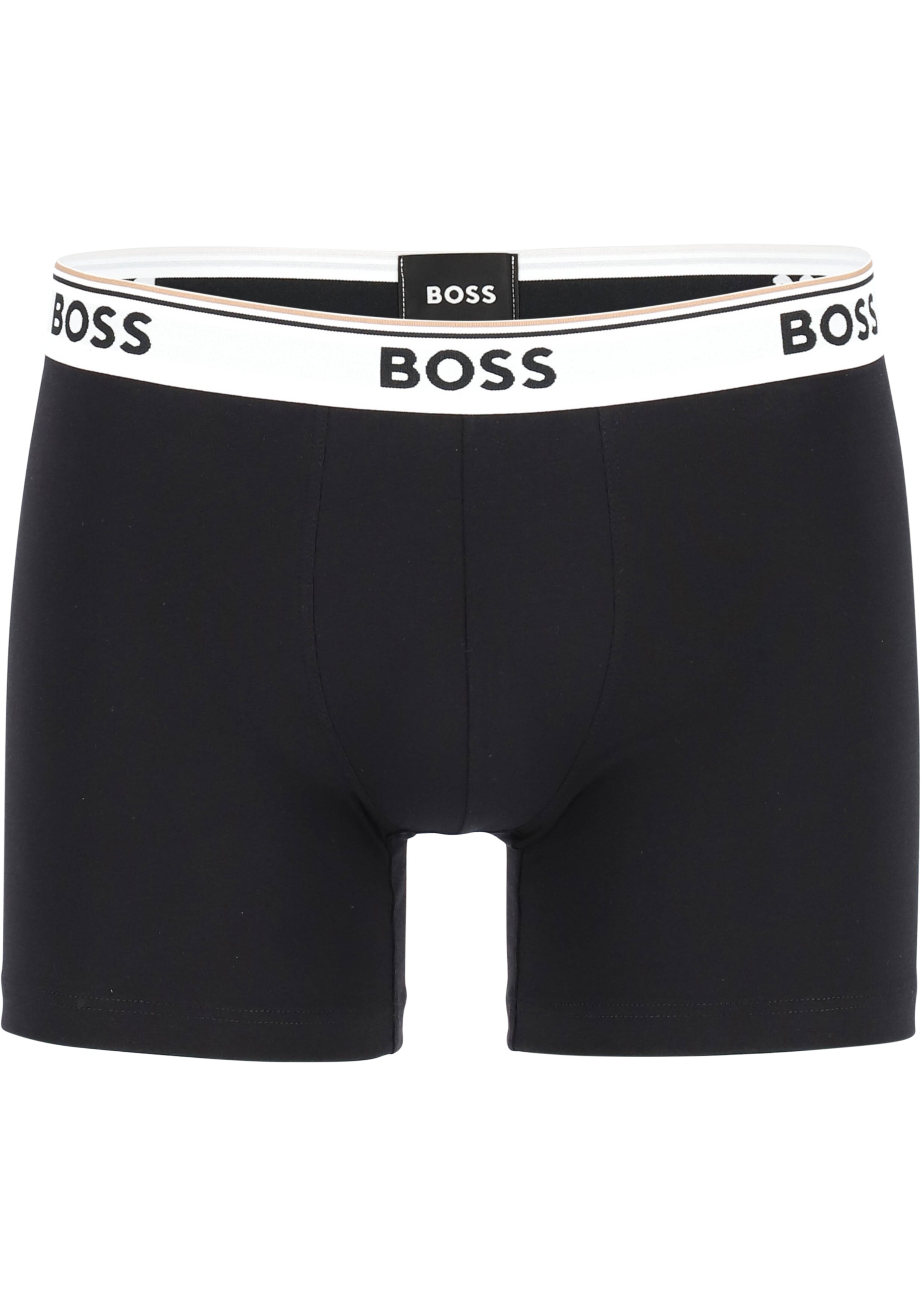 HUGO BOSS Power boxer briefs (3-pack), heren boxers normale lengte, zwart met witte band