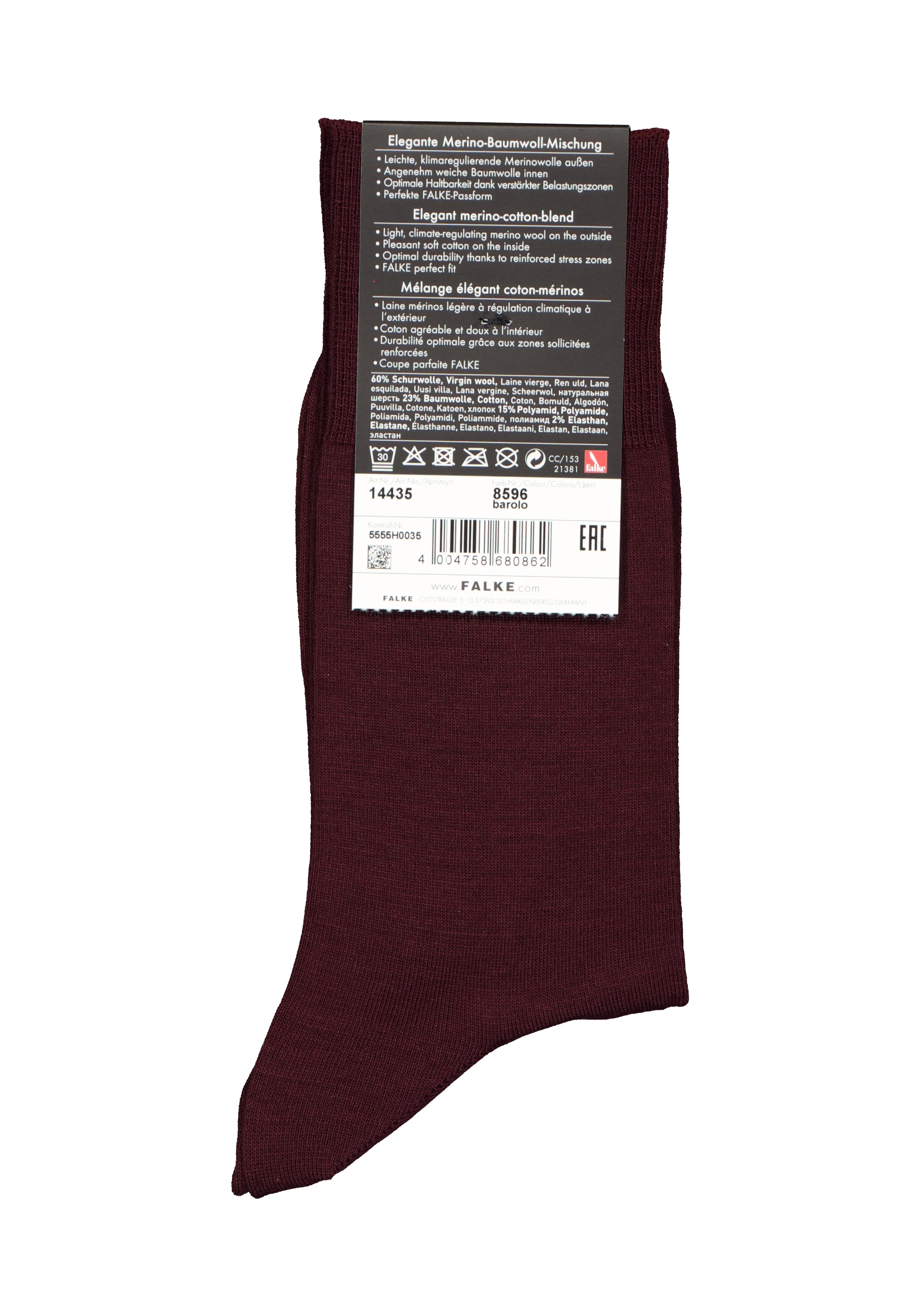 FALKE Airport herensokken, bordeaux rood (barolo)