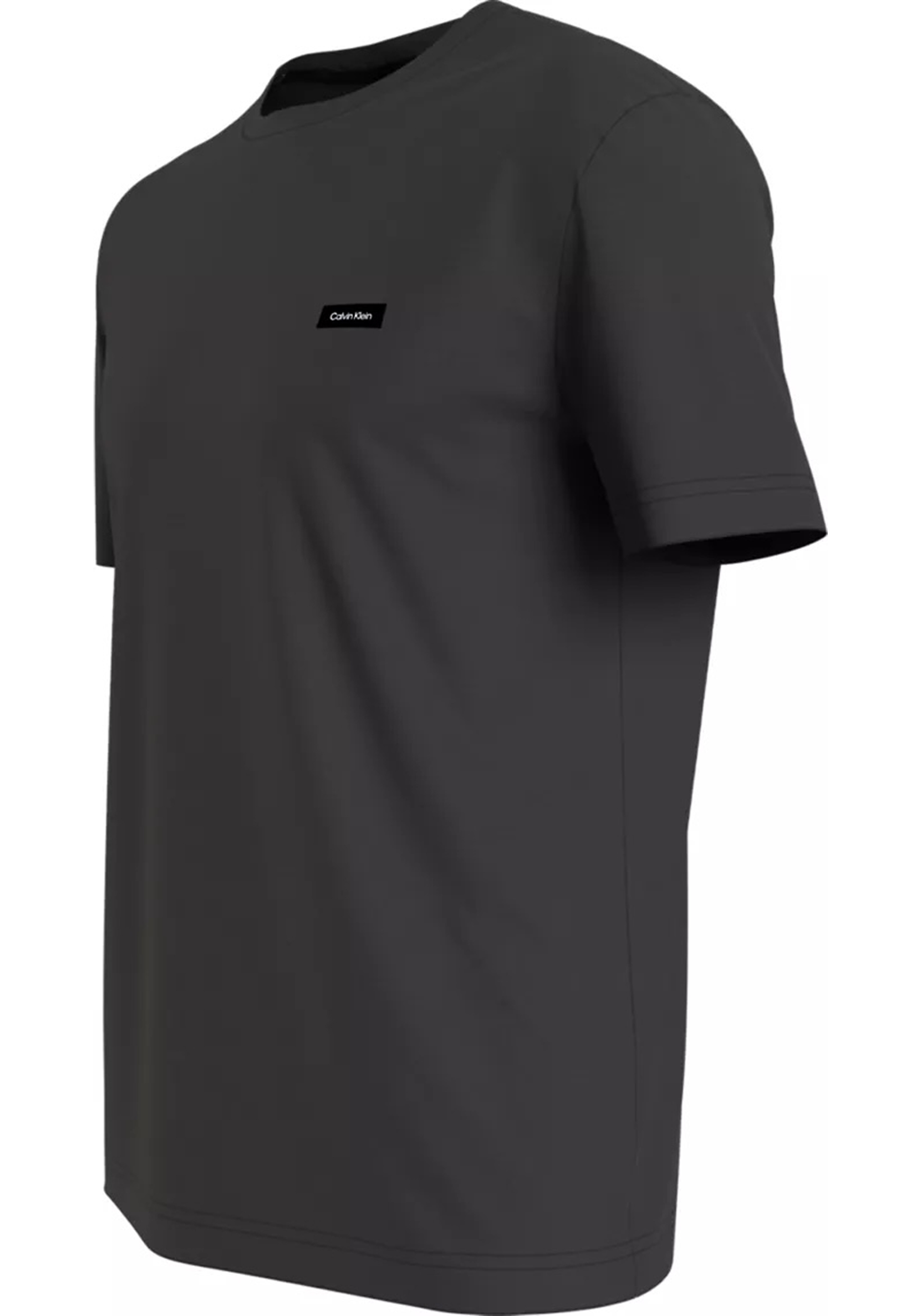 Calvin Klein Stretch Slim Fit T-shirt, heren T-shirt korte mouw O-hals, zwart