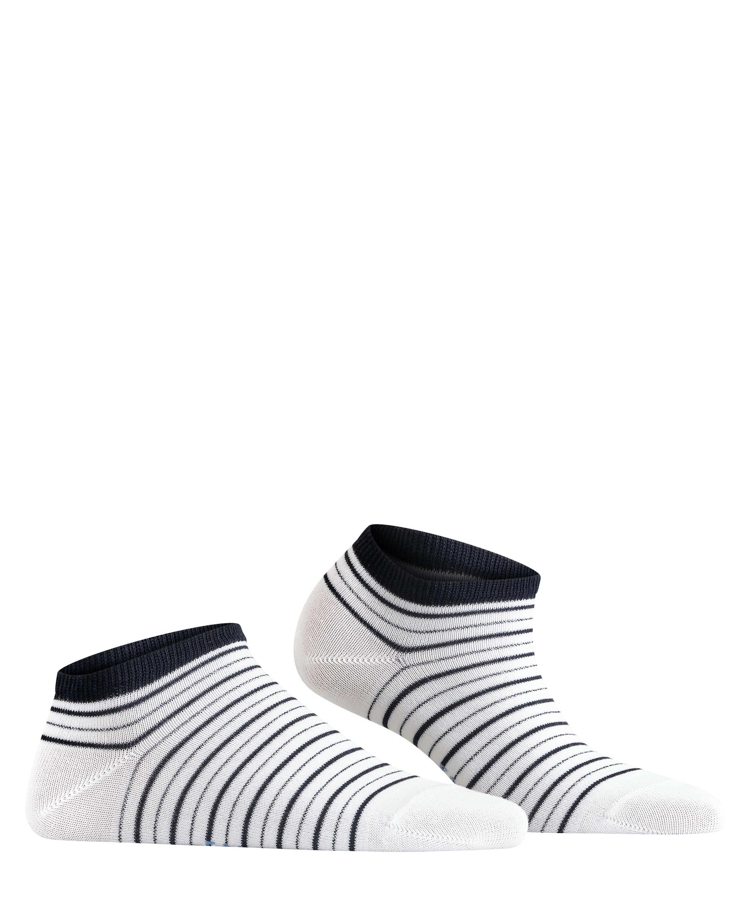 FALKE Stripe Shimmer dames sneakersokken, wit (white)