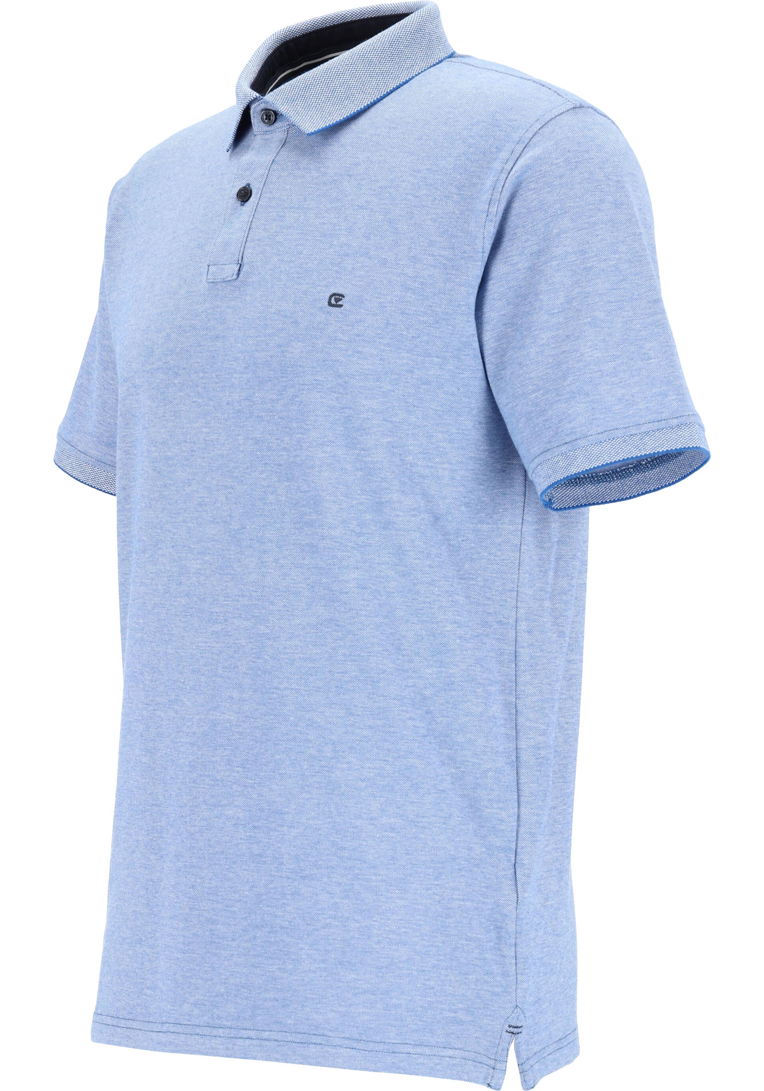 CASA MODA comfort fit poloshirt, stretch, blauw melange