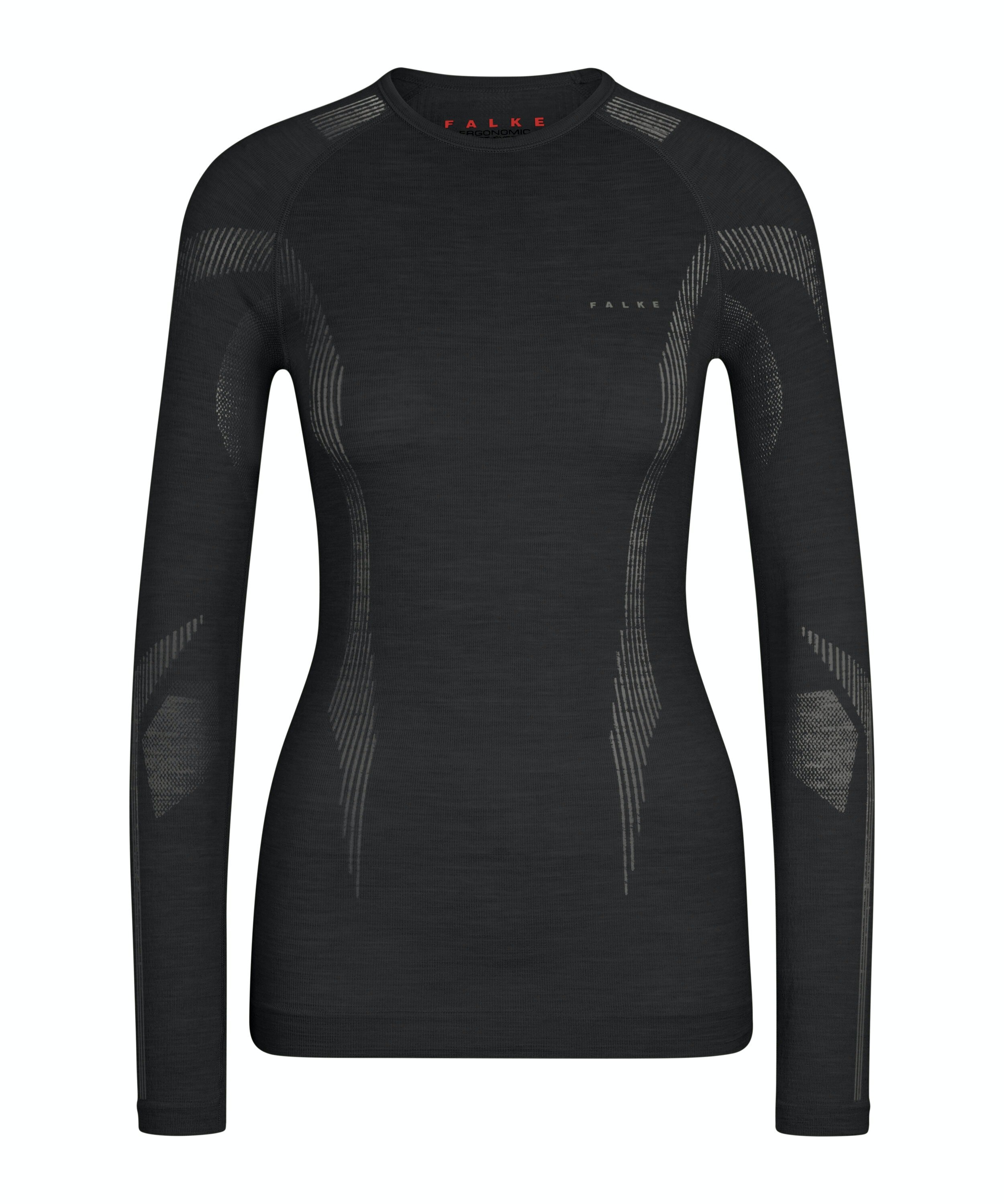 FALKE dames lange mouw shirt Wool-Tech, thermoshirt, zwart (black)