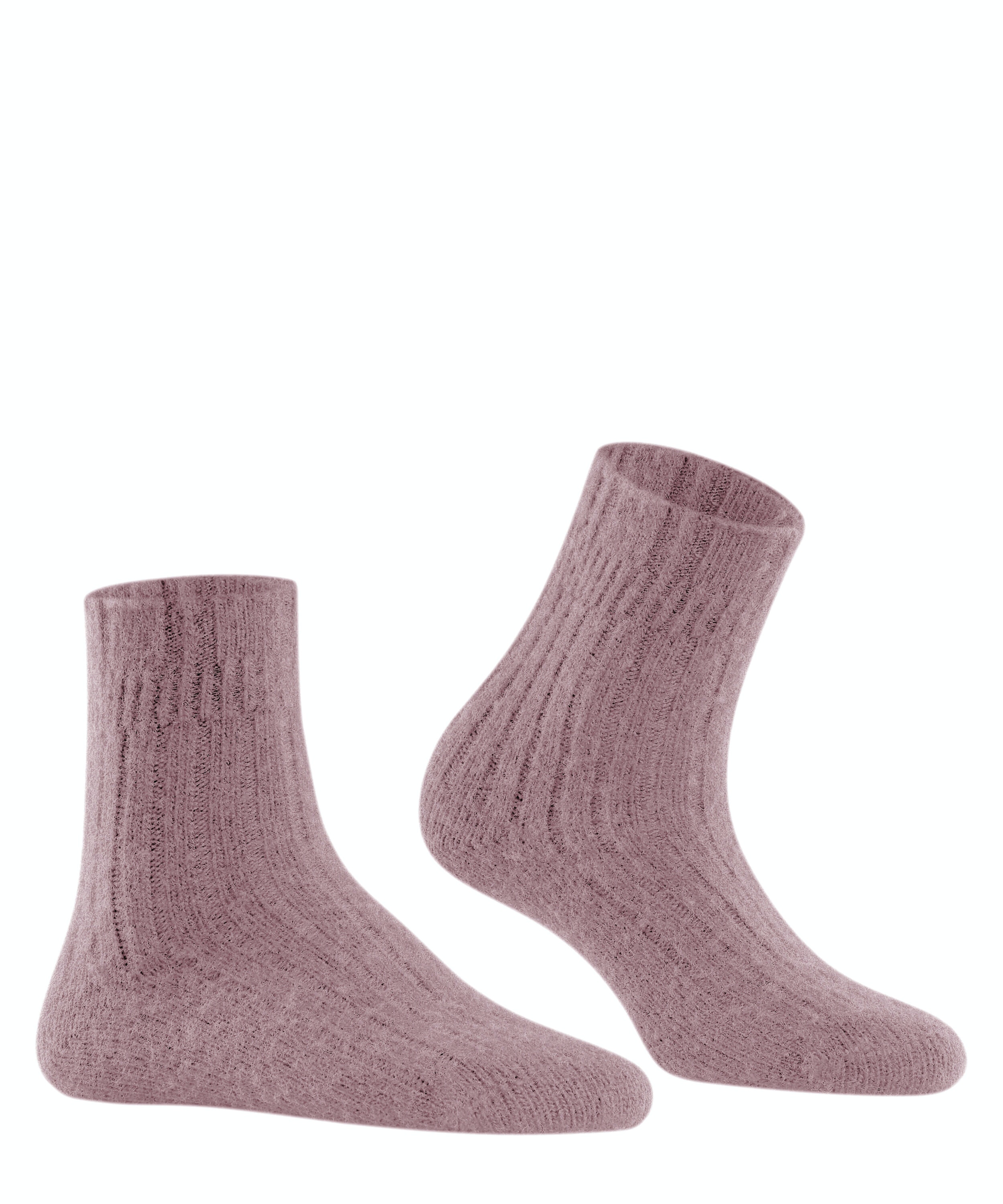 FALKE Bedsock Rib damessokken, mauve (brick)