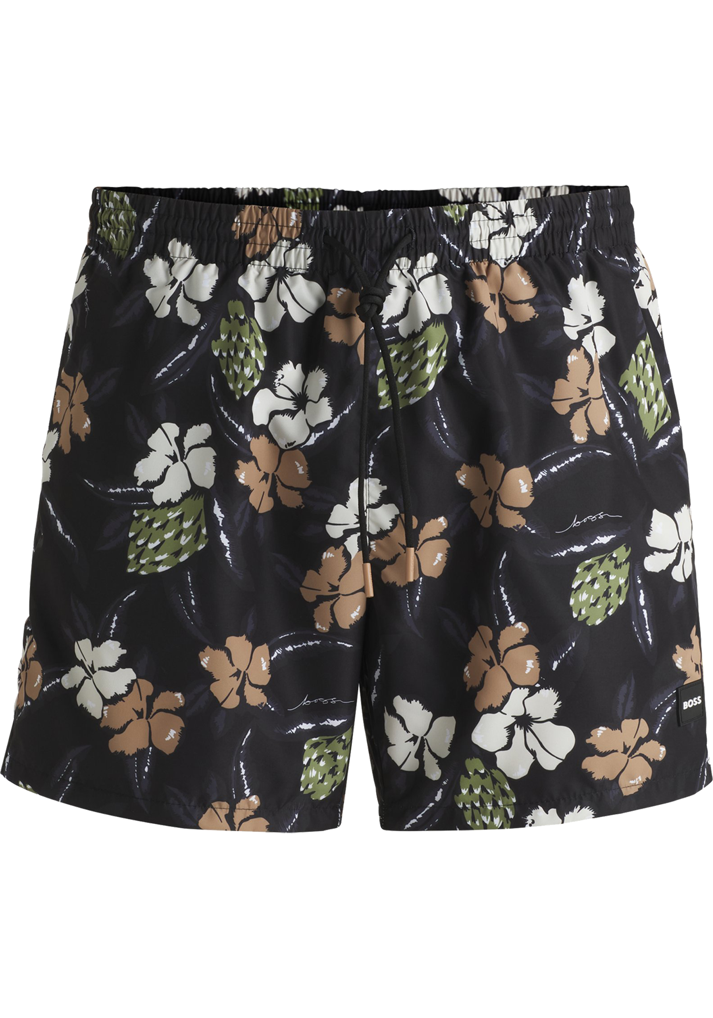 HUGO BOSS Piranha swim shorts, heren zwembroek, zwart dessin