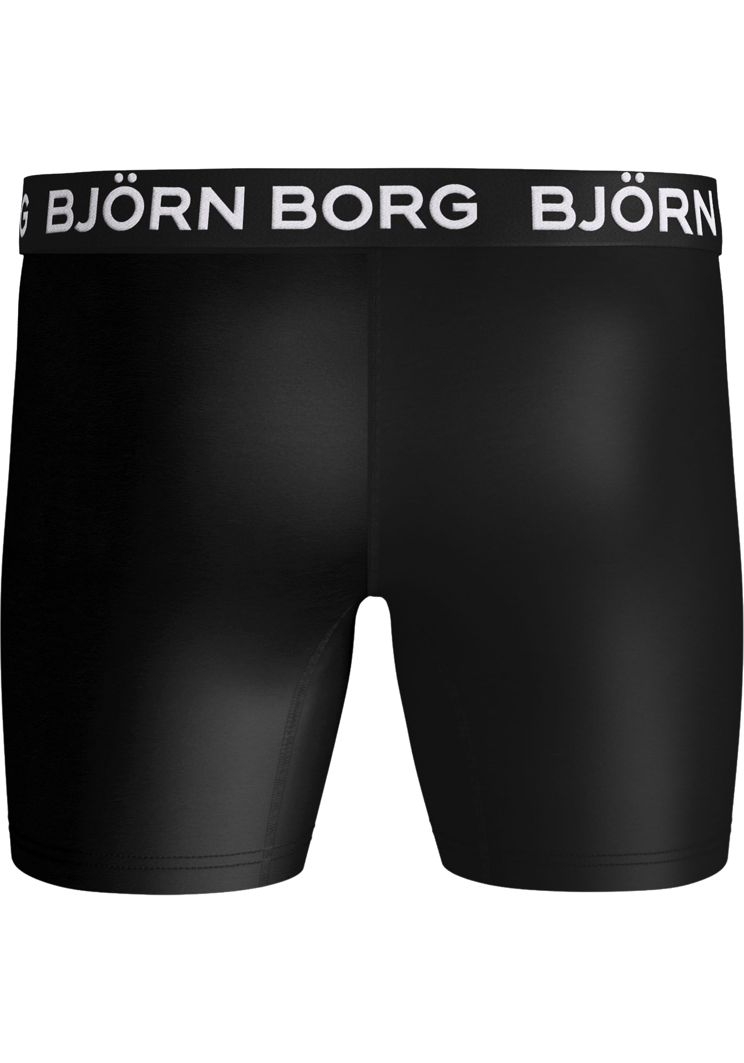 Bjorn Borg Performance boxers, microfiber heren boxers lange pijpen (2-pack), zwart