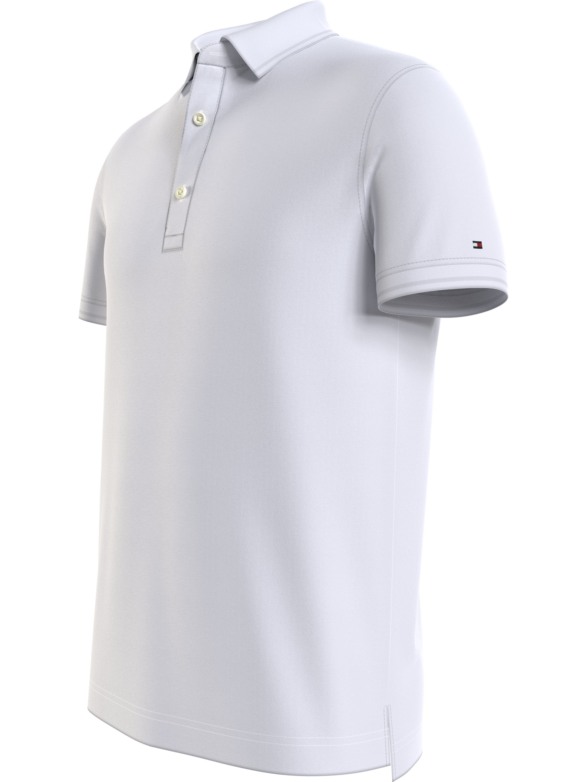 Tommy Hilfiger Dc Es Mercerized Pique Slim Polo, heren poloshirt, wit