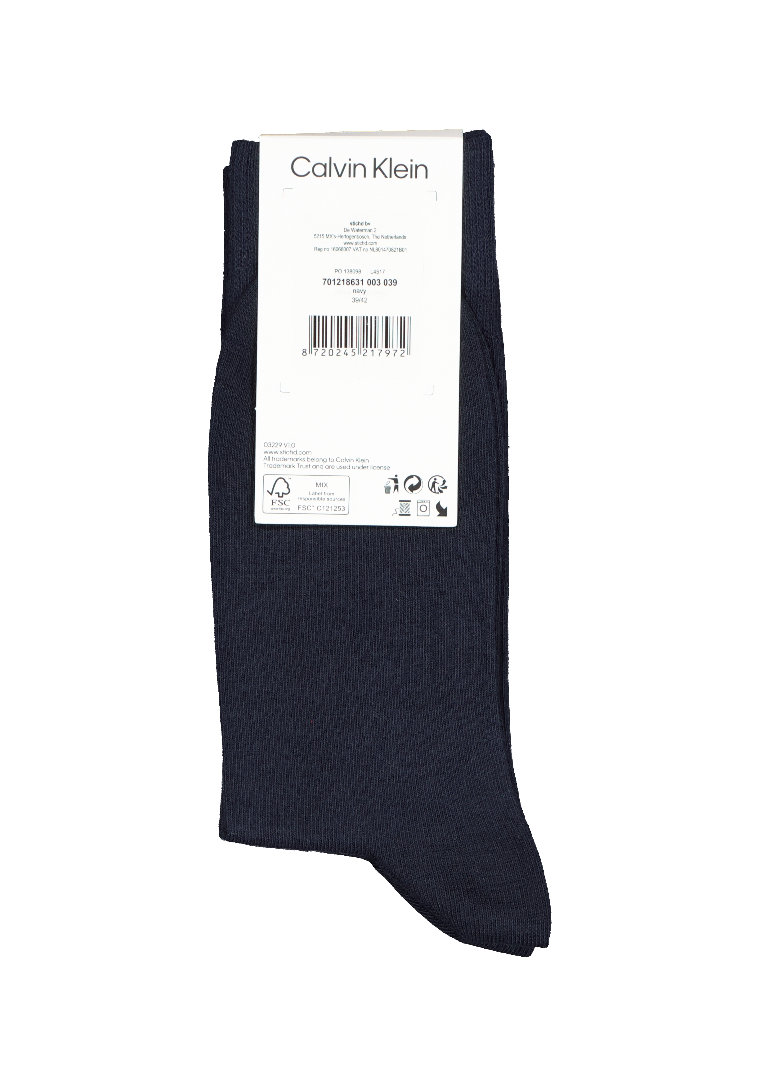 Calvin Klein herensokken Carter (2-pack), navy blauw