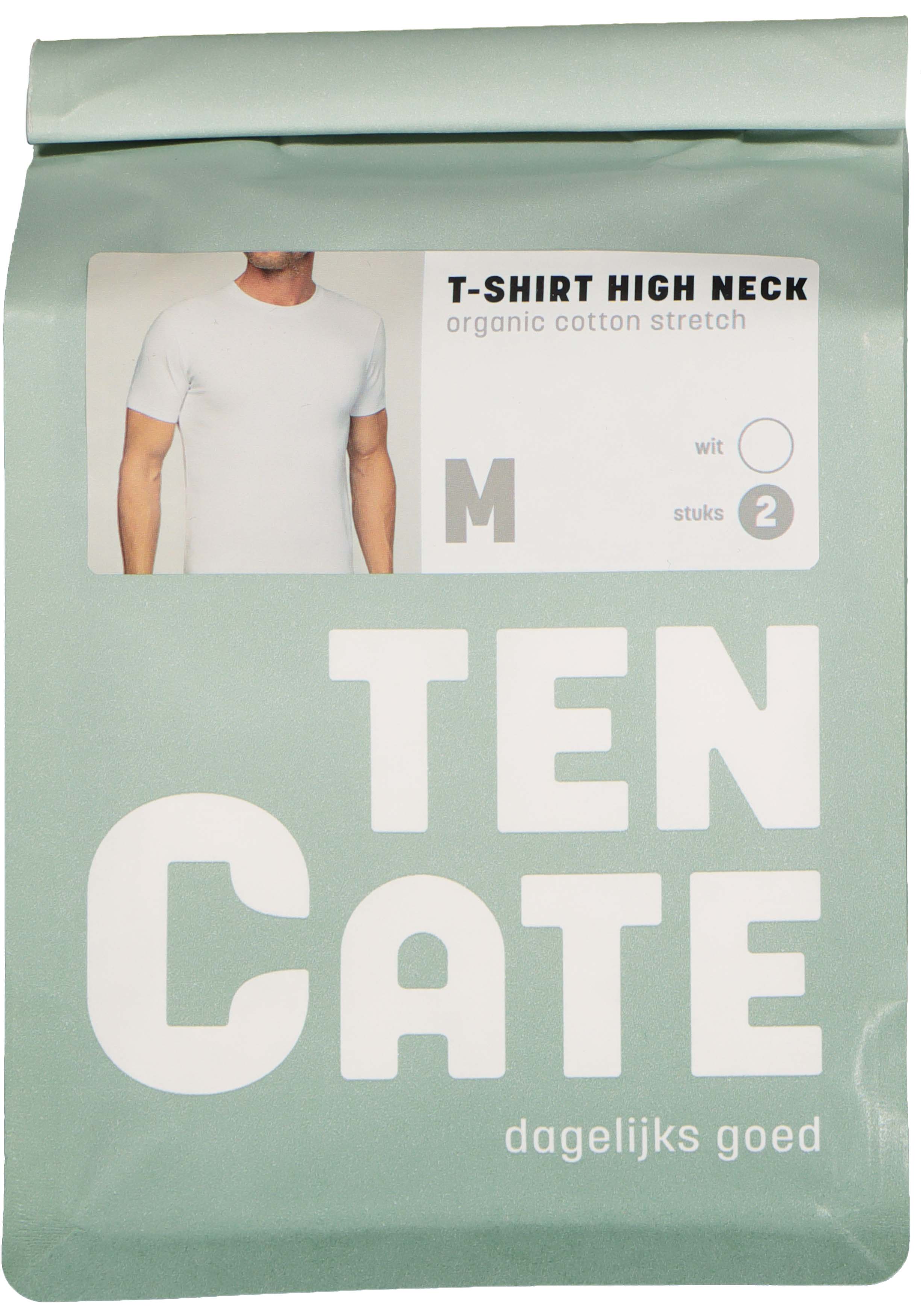 TEN CATE Basics men T-shirt (2-pack), heren T-shirts brede O-hals, wit