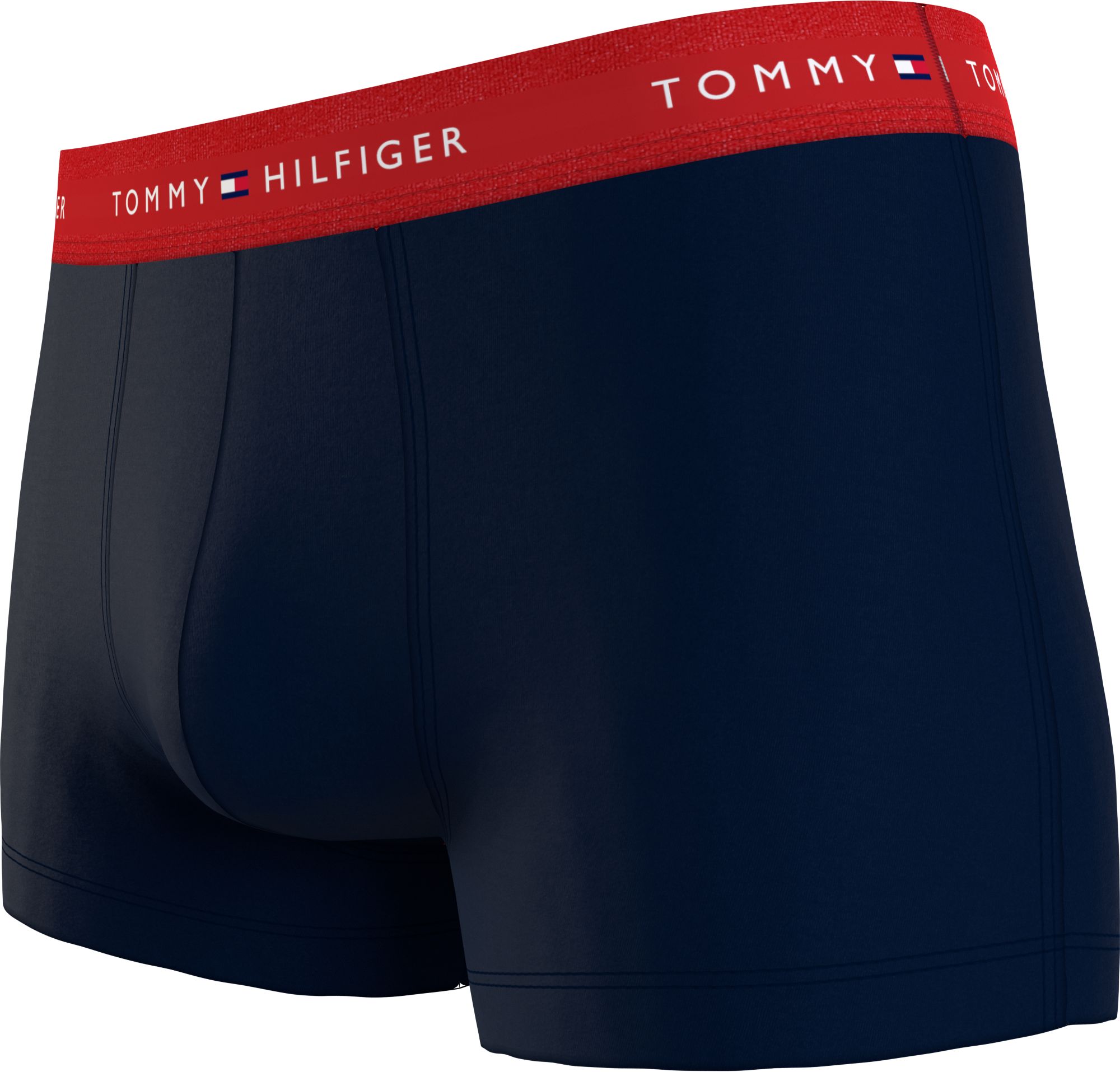 Tommy Hilfiger trunk (5-pack), heren boxers normale lengte, blauw met gekleurde tailleband