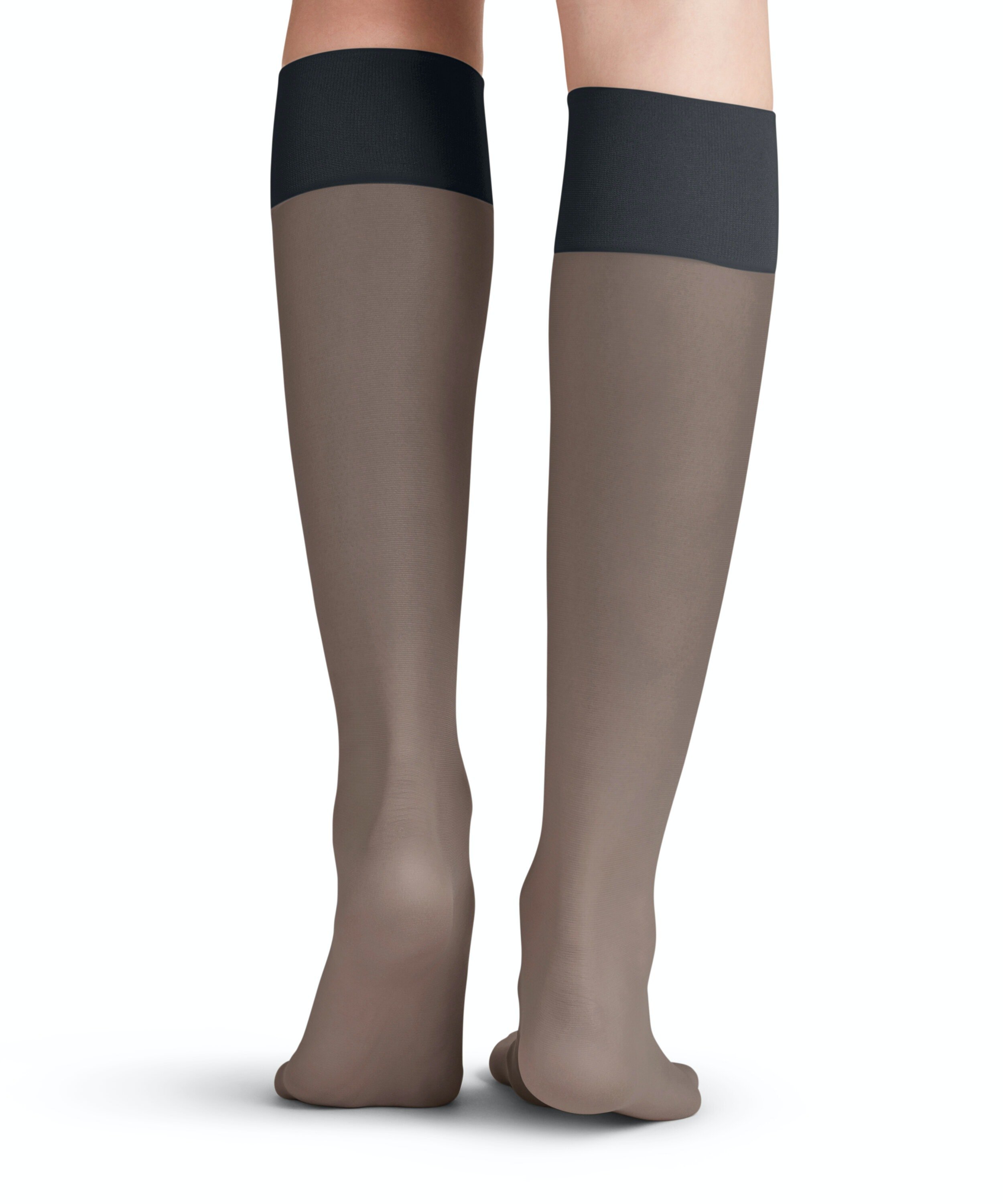 FALKE Pure Matt 20 DEN dames kniekousen, antraciet grijs (graphite)