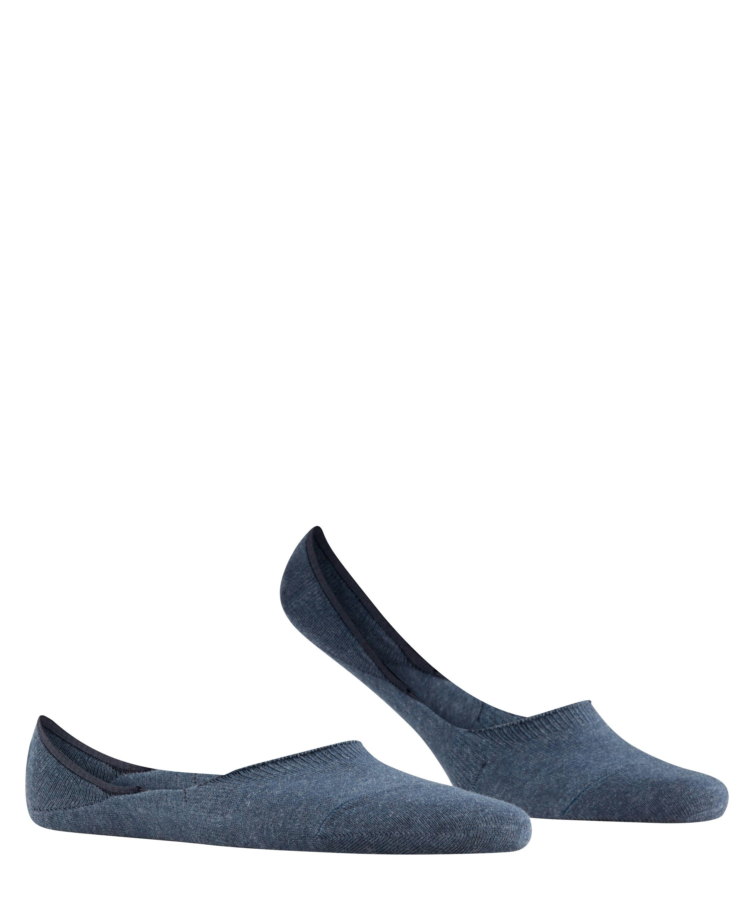 FALKE Step Medium Cut heren kousenvoetjes, donkerblauw (navy melangeange)