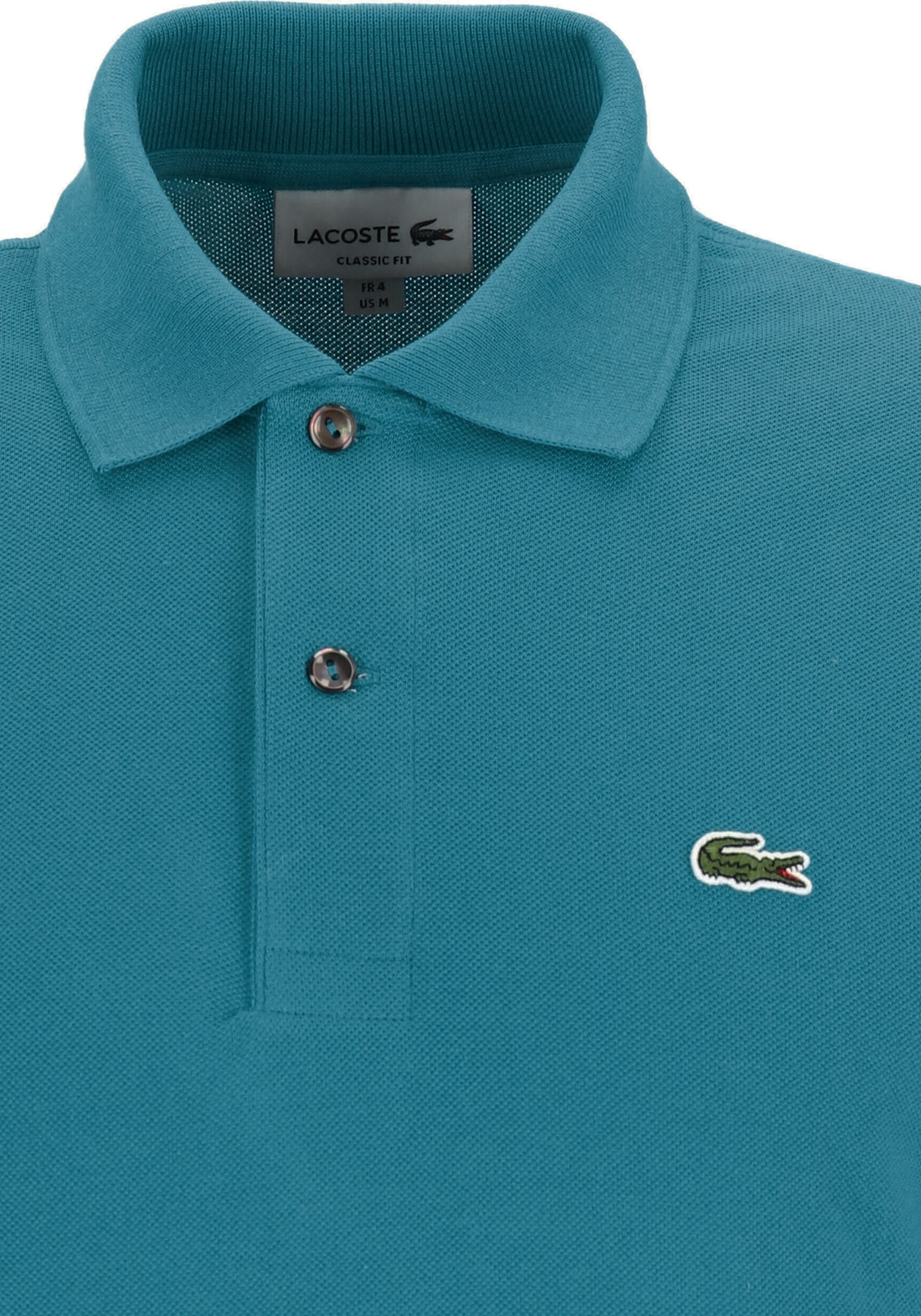 Lacoste Classic Fit polo, petrol groenblauw