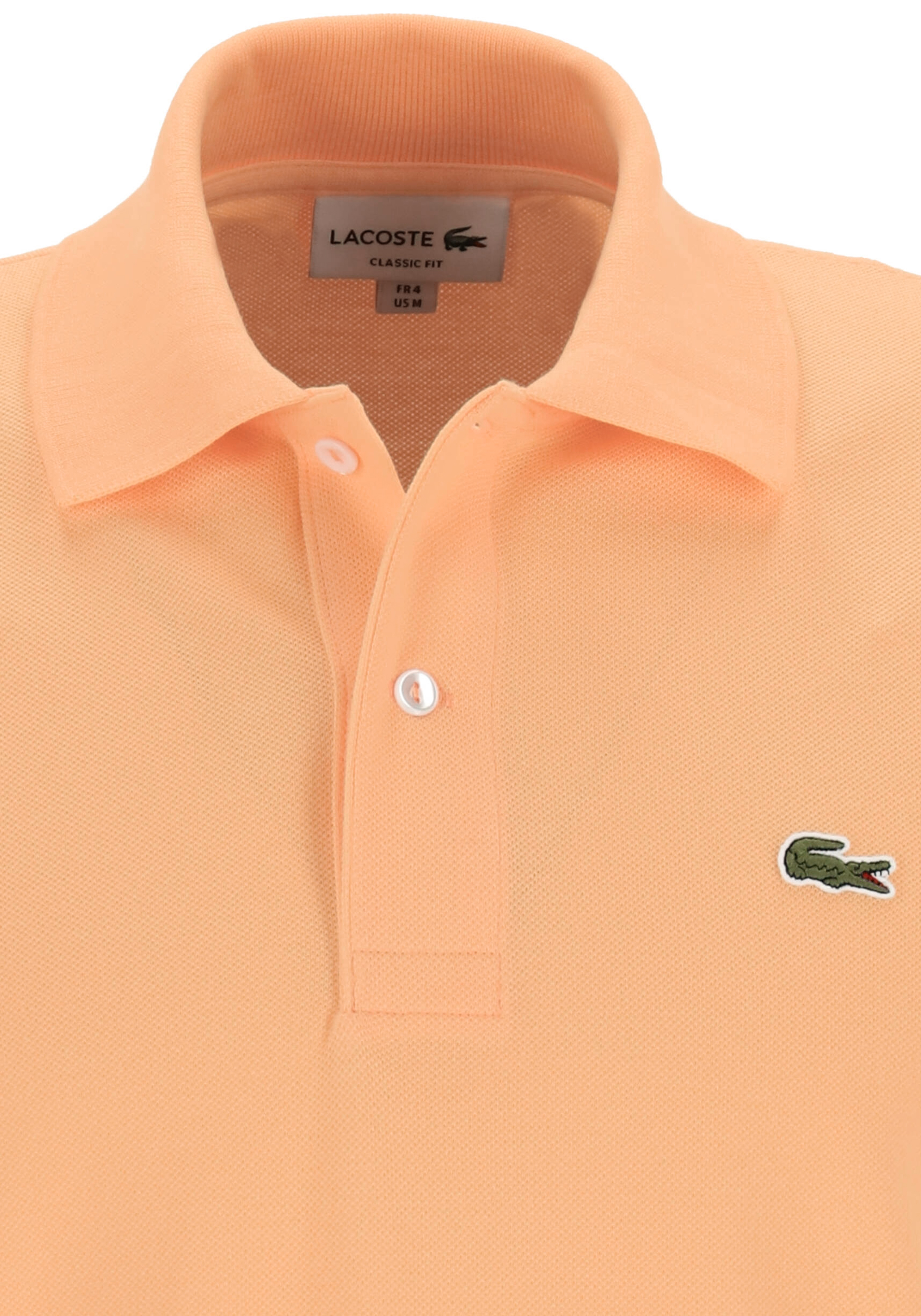 Lacoste Classic Fit polo, licht zalmkleurig