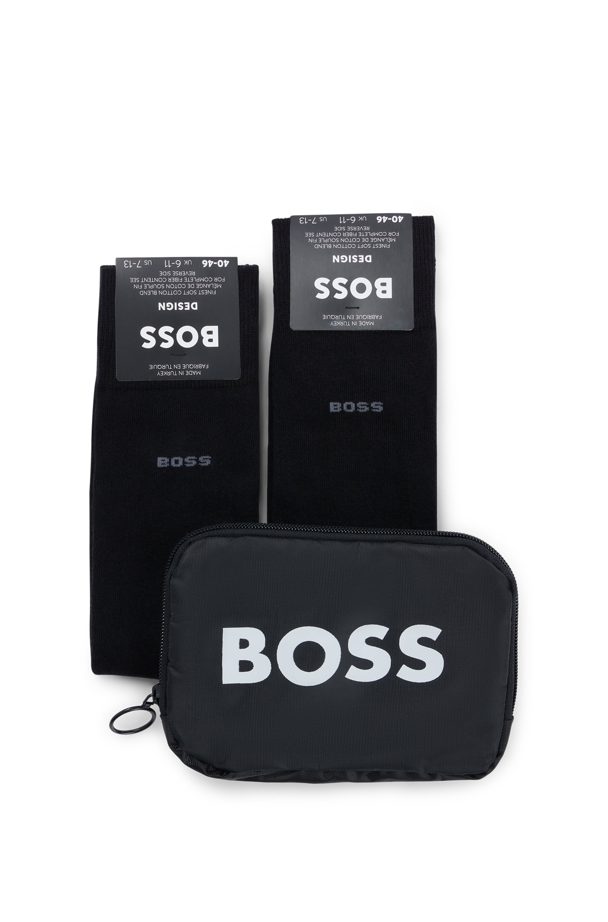 BOSS cadeauset herensokken (2-pack), zwart