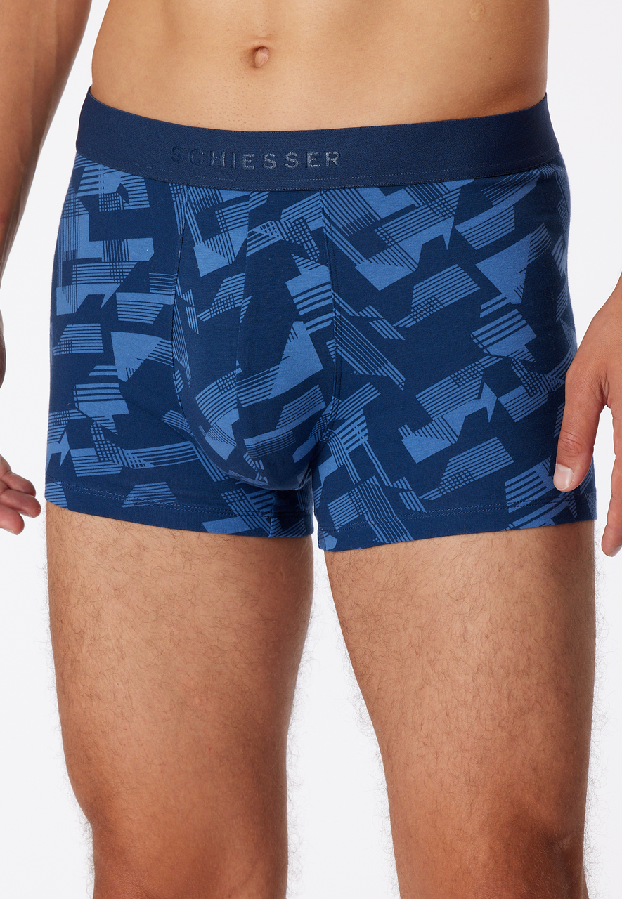 SCHIESSER 95/5 boxer (3-pack), heren short organic cotton geweven elastische tailleband gedessineerd multicolor