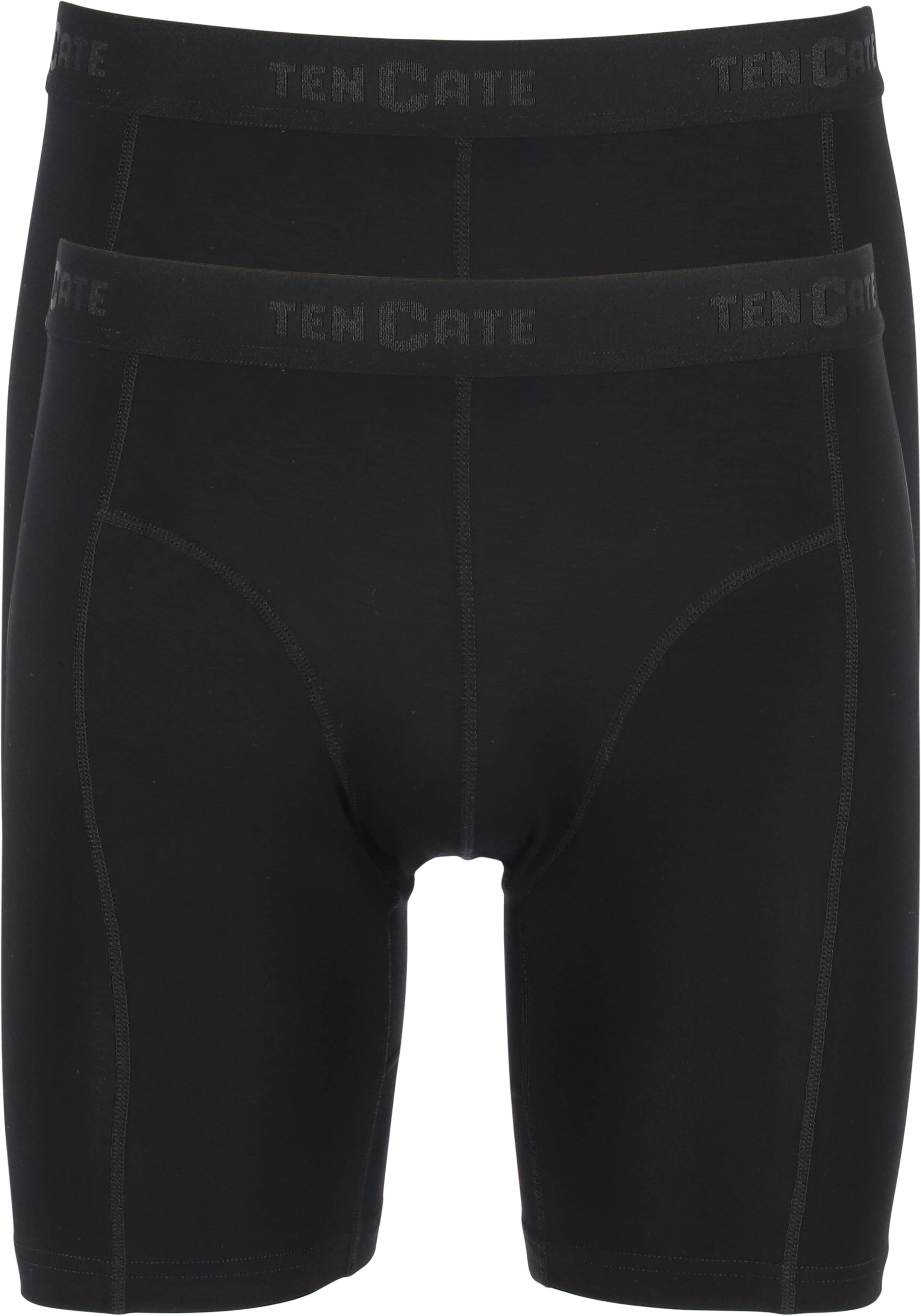 TEN CATE Basics men bamboo viscose long shorts (2-pack), heren boxers lange pijpen, zwart