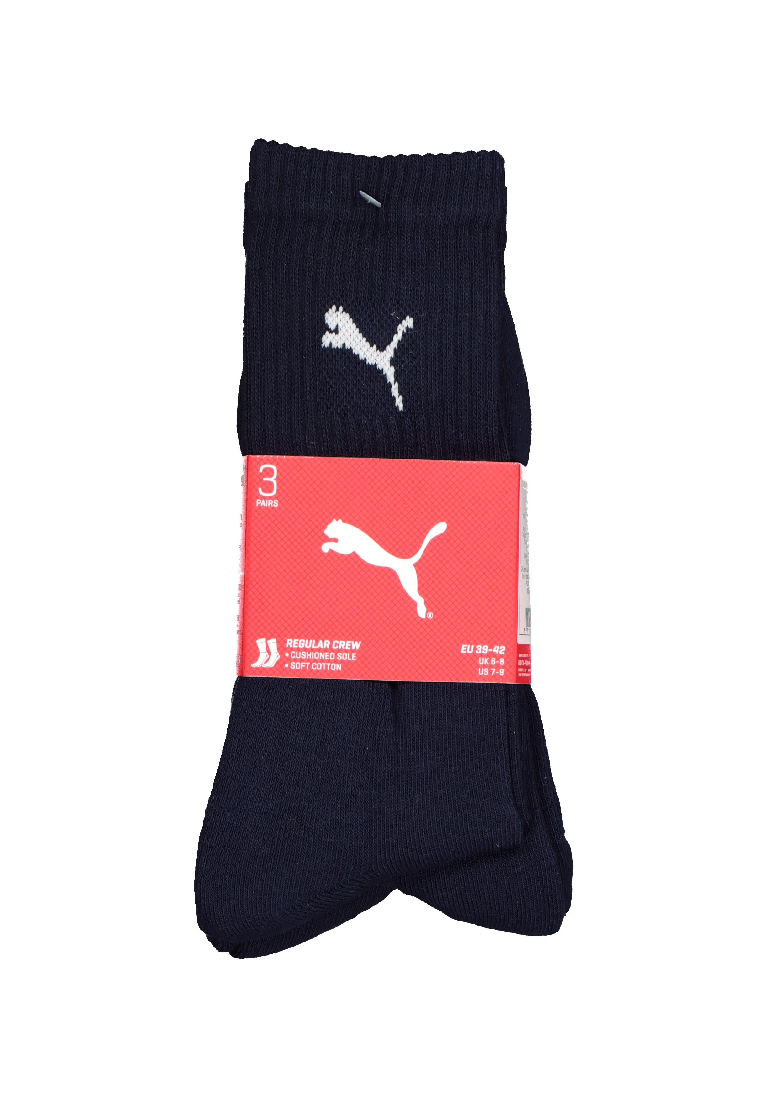 Puma Crew Sock (3-pack), donkerblauw