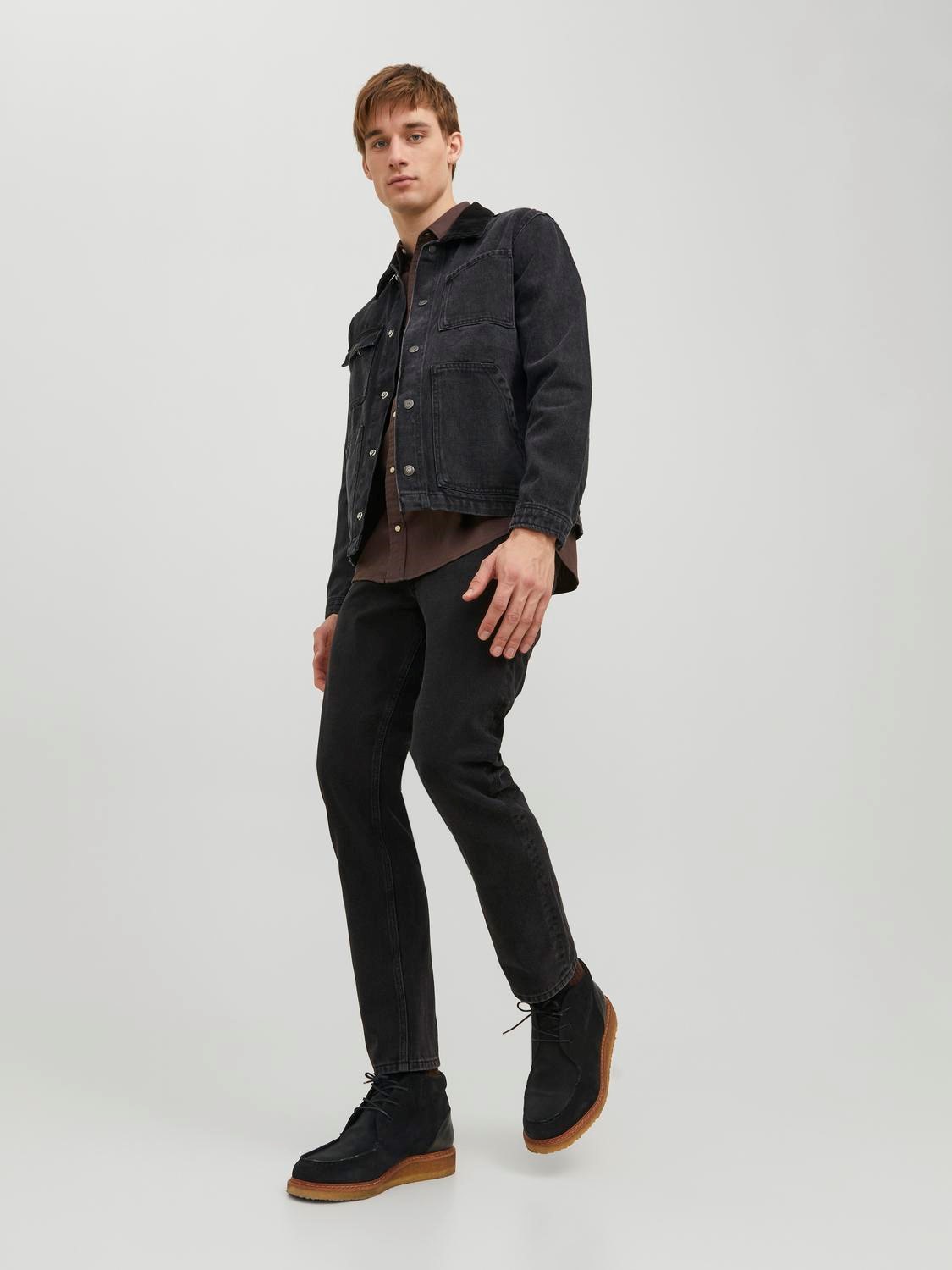 JACK & JONES Chris Orignial loose fit, heren jeans, zwart denim