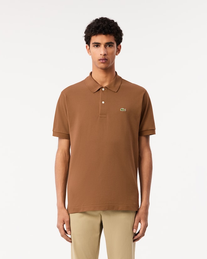 Lacoste Classic Fit polo, cookie lichtbruin