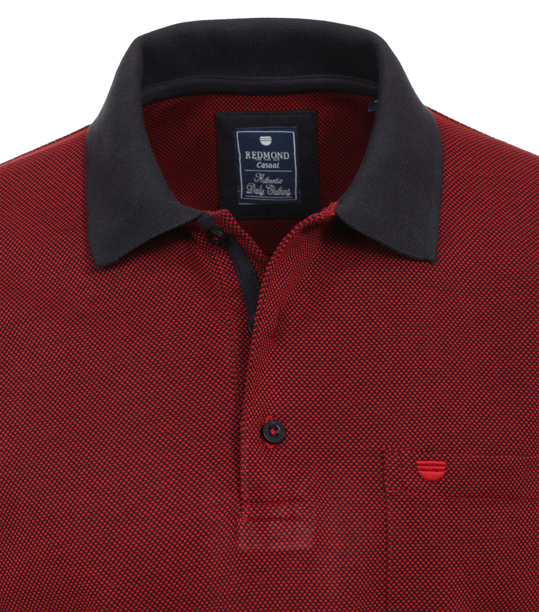 Redmond regular fit heren polo, structuur, rood - 241415900-50