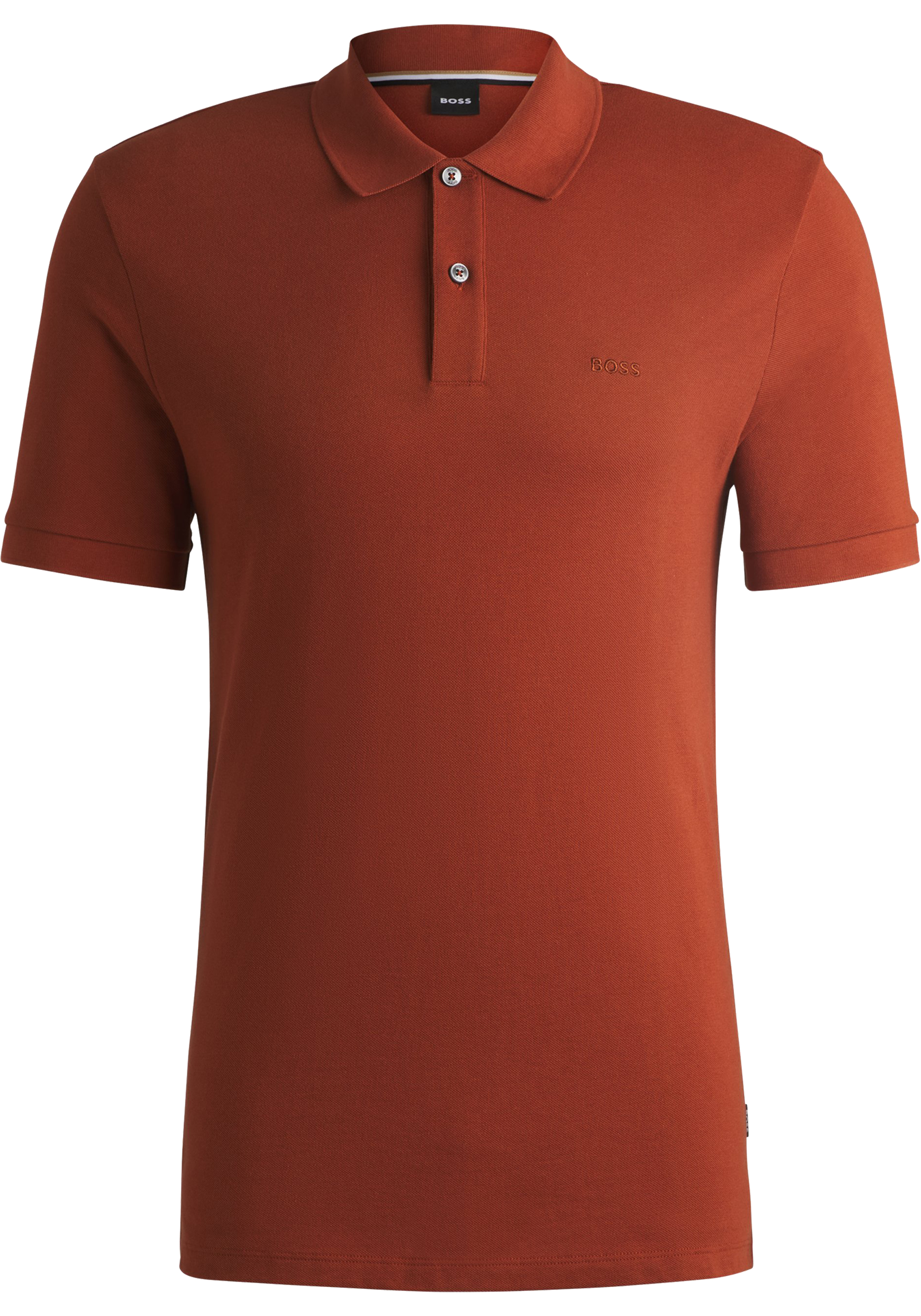 BOSS Pallas regular fit polo, pique, donker oranje