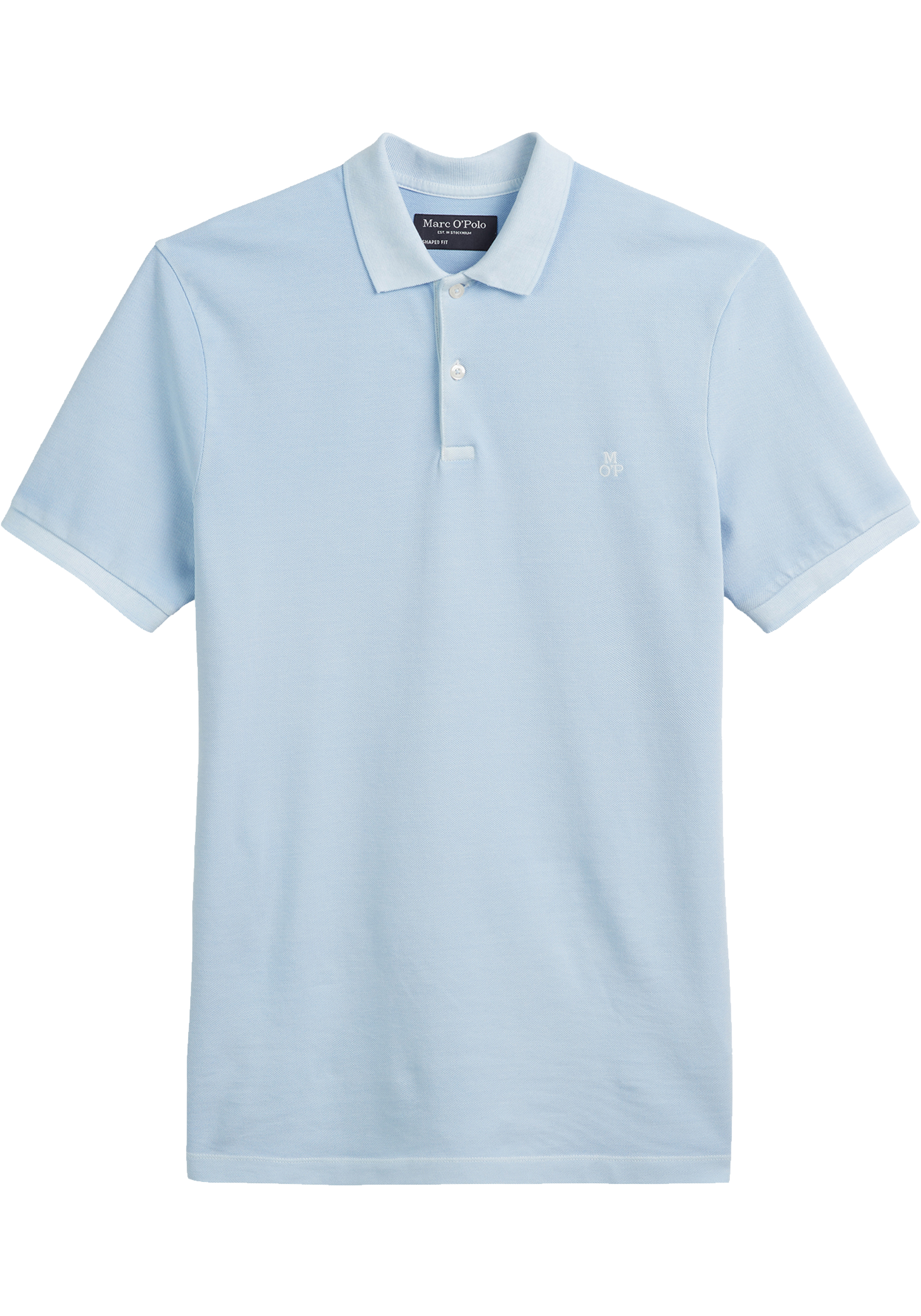 Marc O'Polo regular fit polo, heren poloshirt korte mouw, lichtblauw