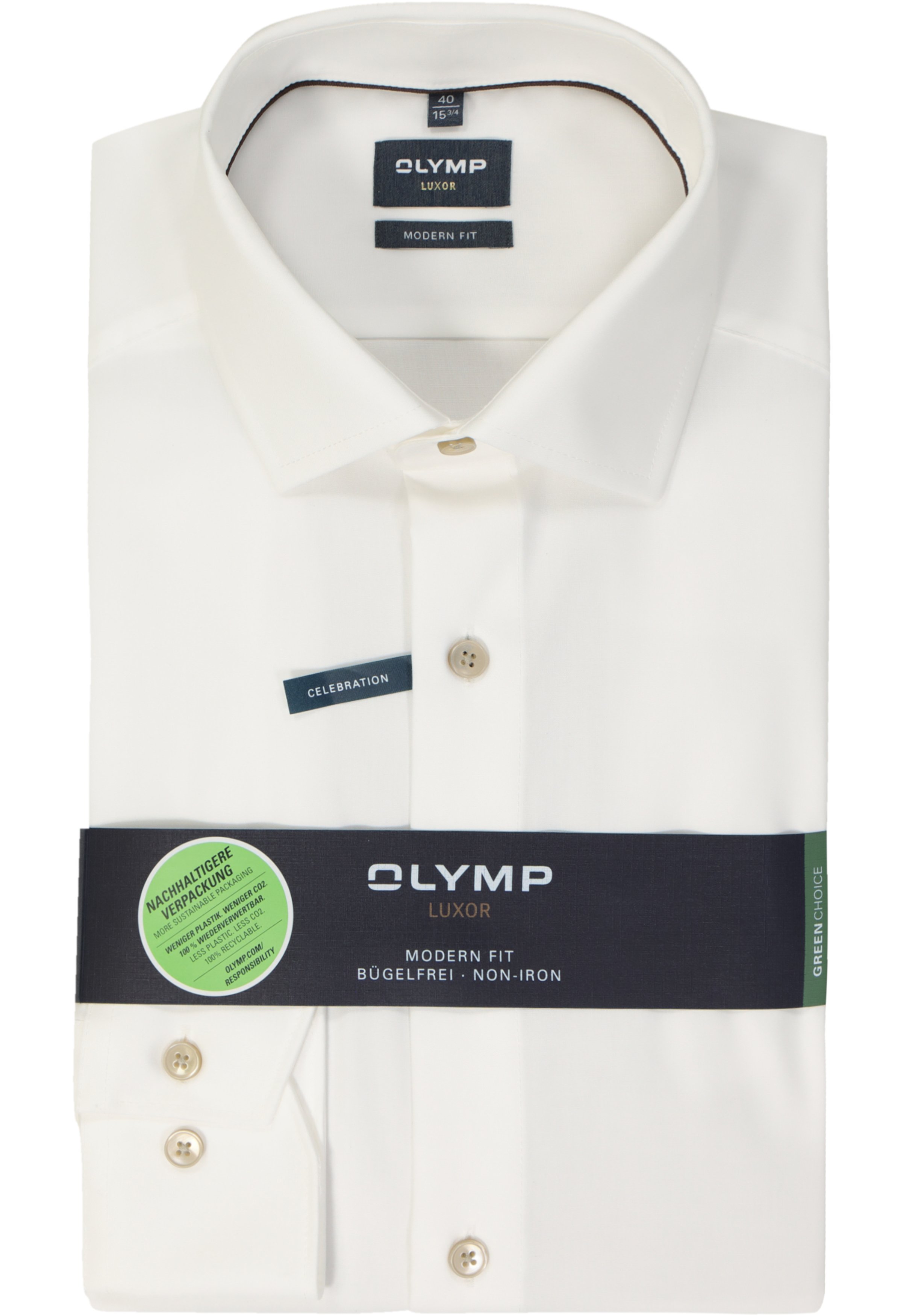 OLYMP modern fit overhemd, popeline, beige