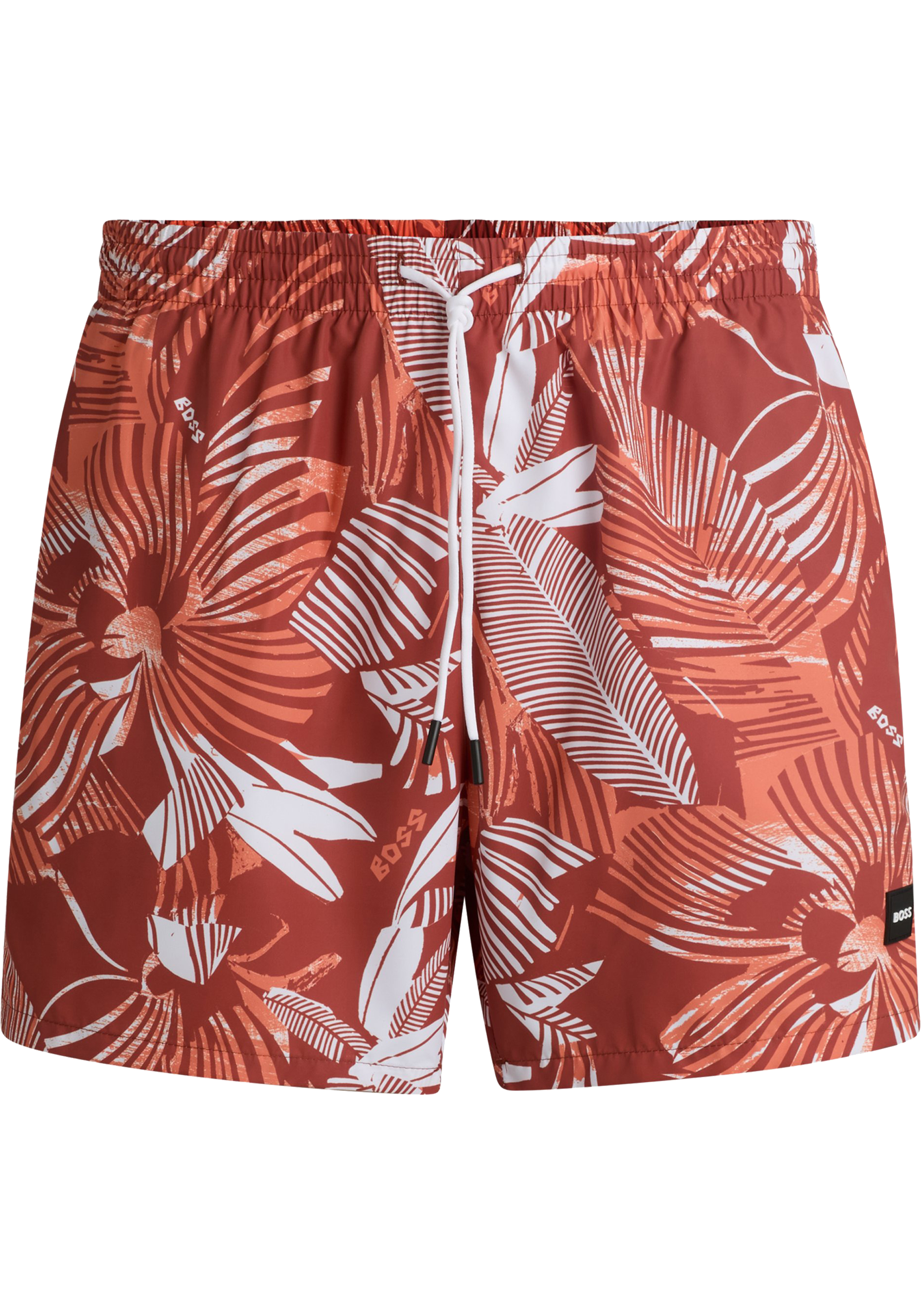 HUGO BOSS Piranha swim shorts, heren zwembroek, fel oranje dessin