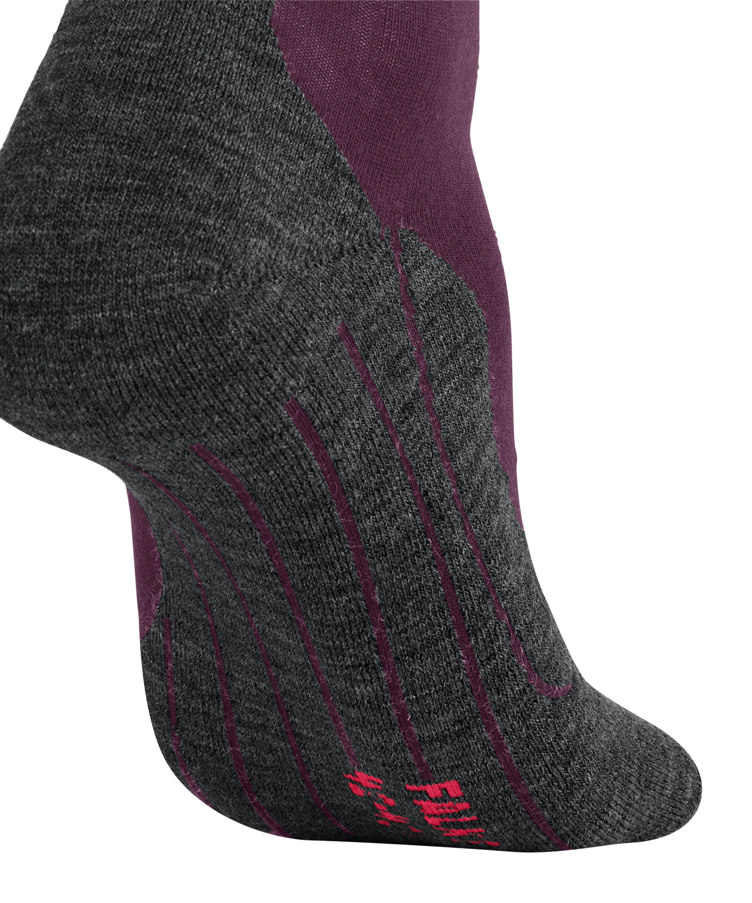 FALKE TK5 Wander Wool damessokken kort, paars (dark mauve)